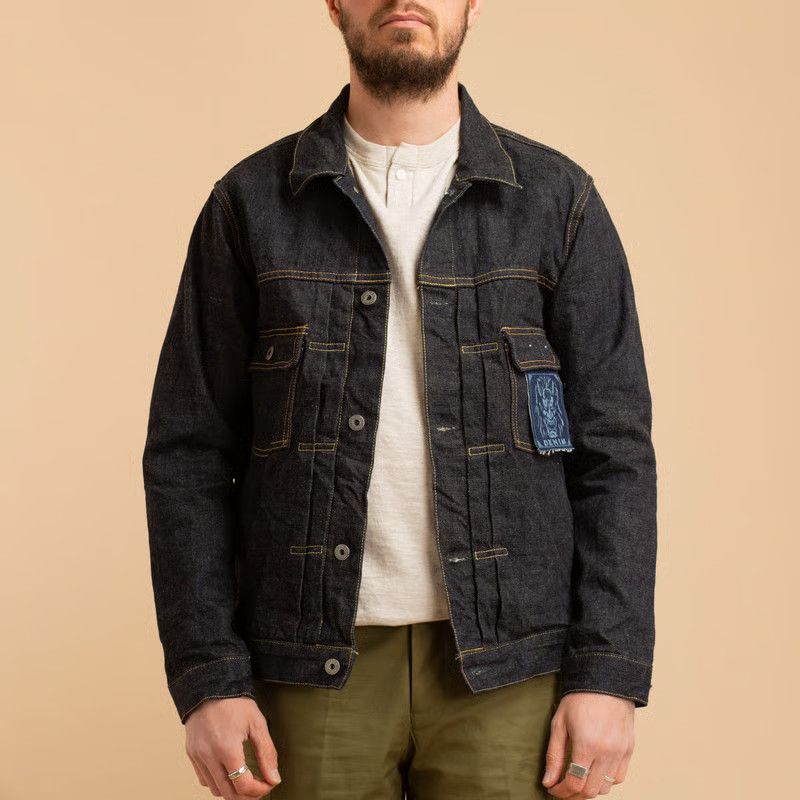 Oni Oni Denim 14oz Indigo x Beige Type II Jacket Size US XL / EU 56 / 4 - 5 Thumbnail