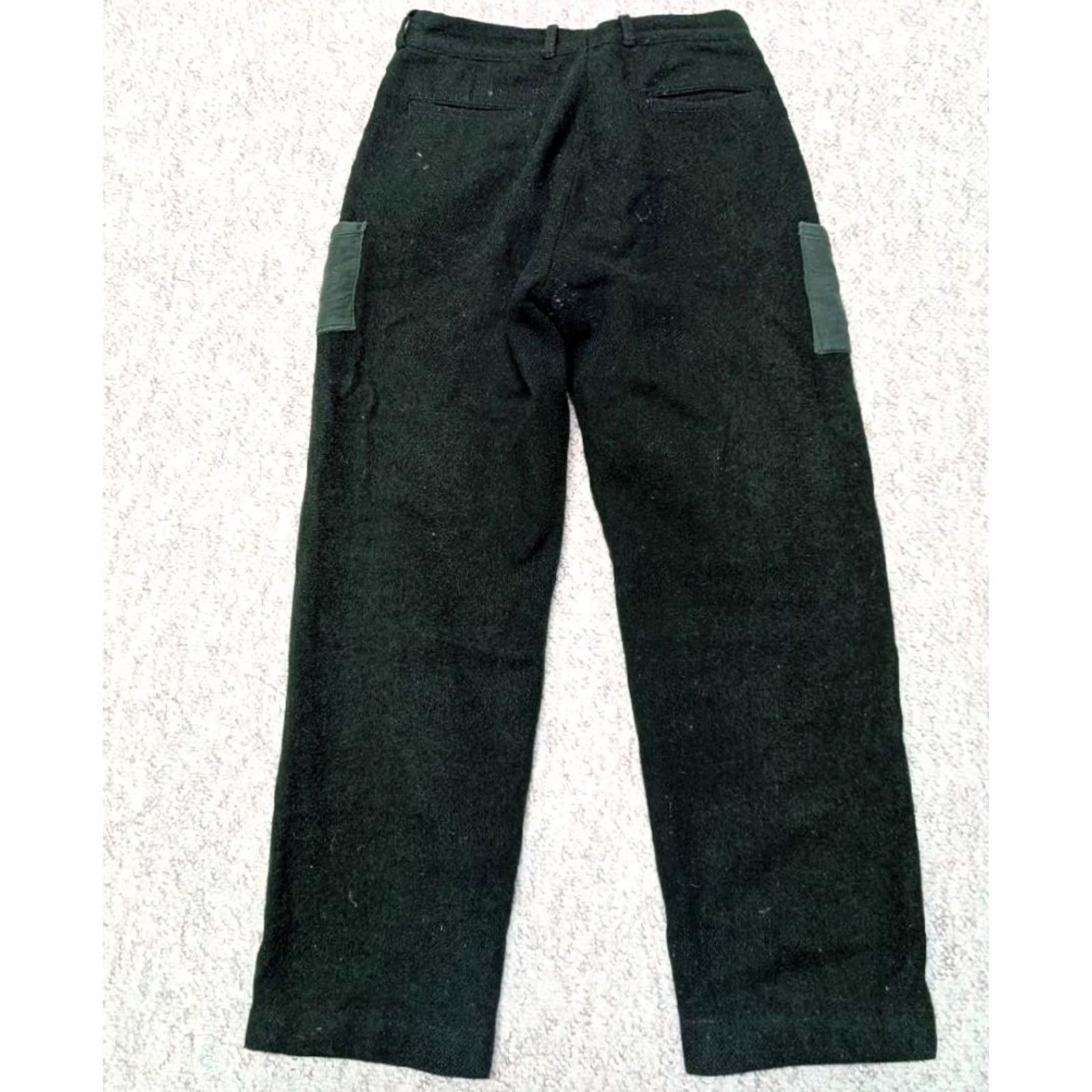 Vintage VINTAGE HUNTING CARGO Pants Green Wool 32x30 MILITARY thick Mens Size US 32 / EU 48 - 5 Thumbnail
