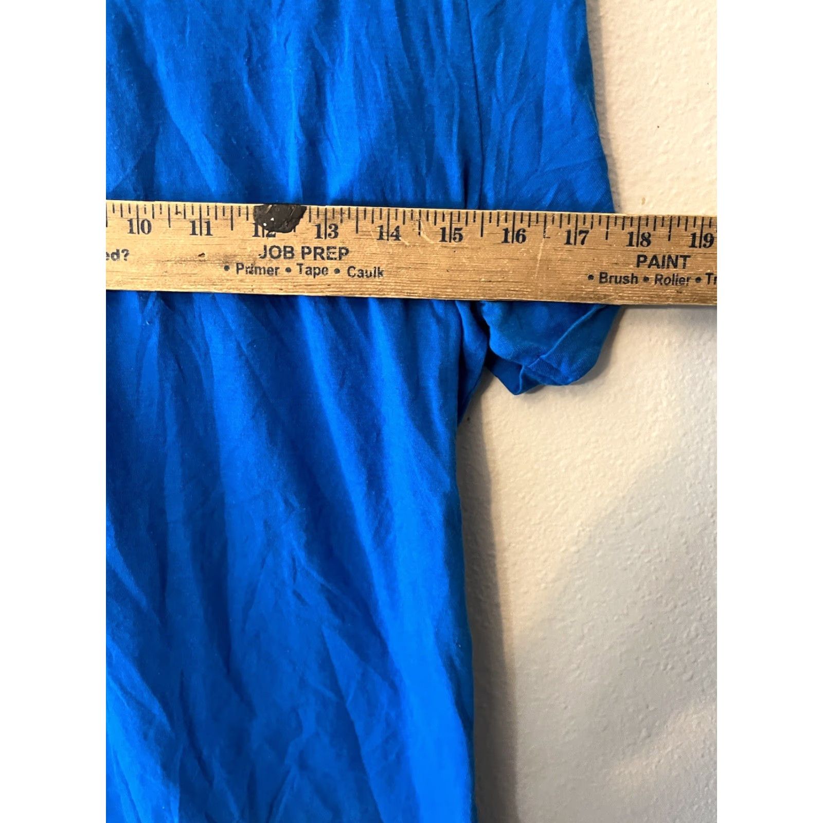 Vintage Laura Scott Womens Size Small Blue T Shirt Cotton Short Sleeve Tee V-Neck Pullover Basic Casual Shirt Womens Size S / US 4 / IT 40 - 5 Thumbnail