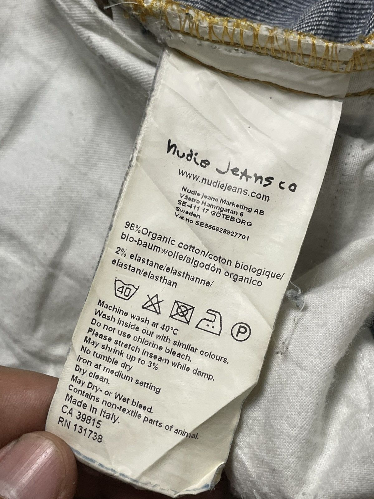 Nudie Jeans × Vintage Vintage NUDIE JEANS Organic Cotton Slim Fit Jeans (117) Size US 30 / EU 46 - 9 Thumbnail