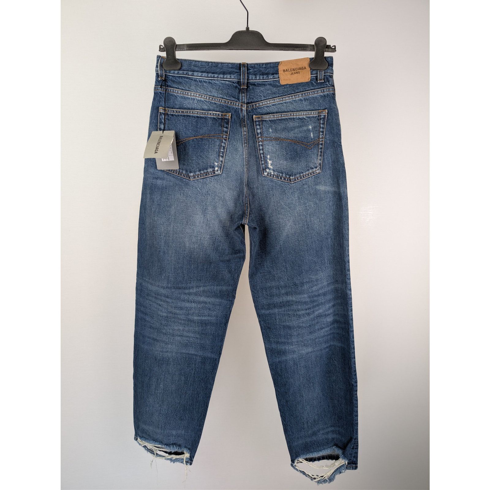 Balenciaga o1rshd1 Organic Vintage Denim Large Pants in Blue Size US 30 / EU 46 - 11 Thumbnail
