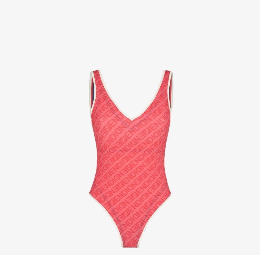 Fendi o1loc1c1024 FXBH78 One Piece Swimsuit in Pink Size L / US 10 / IT 46 - 4 Thumbnail