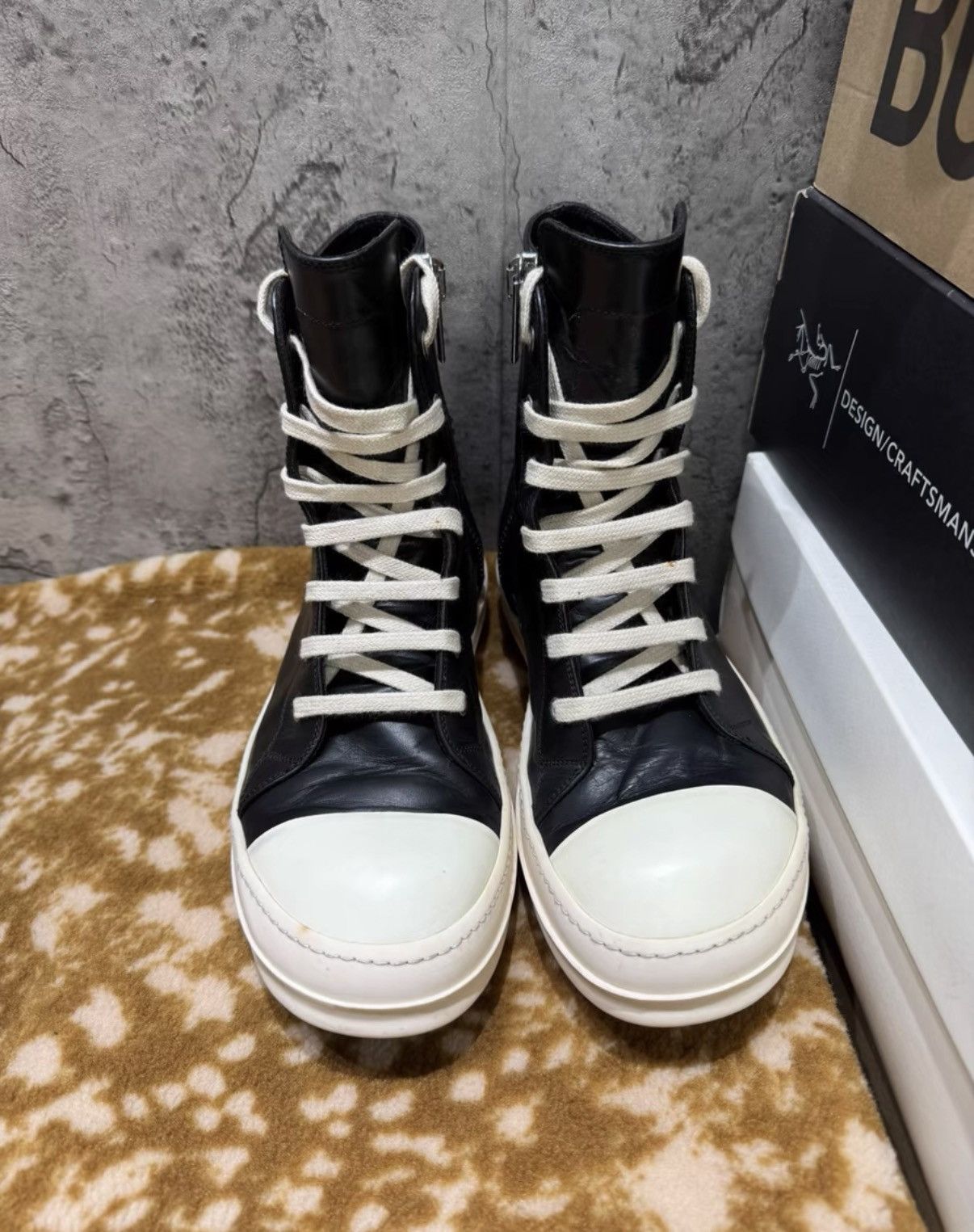 Rick Owens Rick Owens Main Line High Top Ramones K37 Size US 7.5 / EU 40-41 - 8 Thumbnail