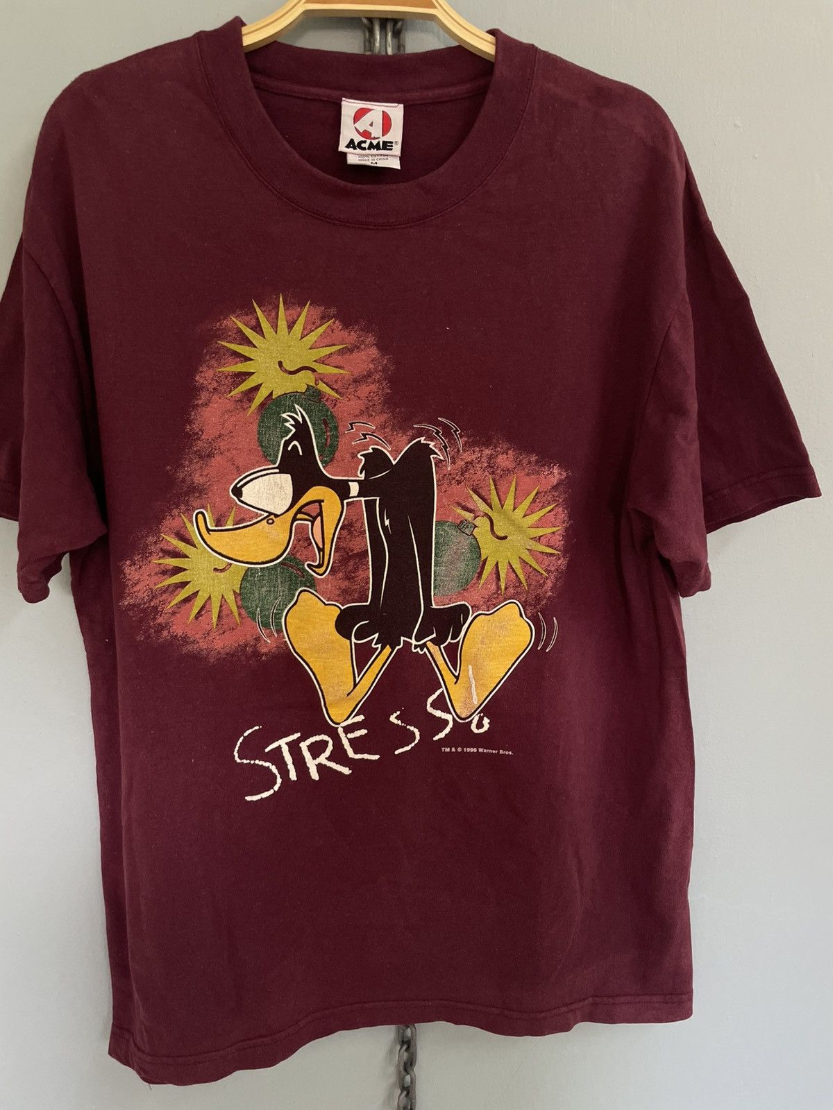 Vintage Vintage 90s Daffy Duck Looney Tunes t shirt Size US M / EU 48-50 / 2 - 3 Thumbnail