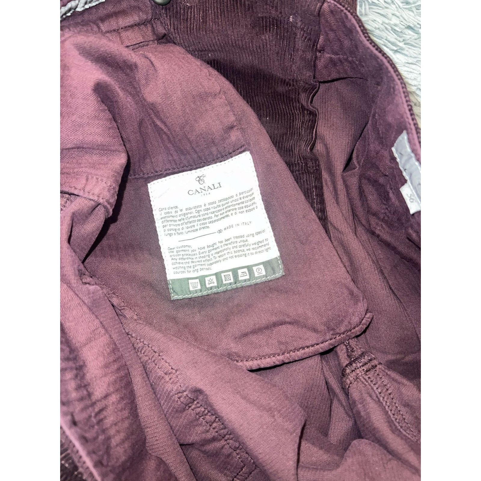 Canali Cordoroy Canali Men's Dark Red Pants Size 56 X Eu Size US 40 / EU 56 - 11 Thumbnail