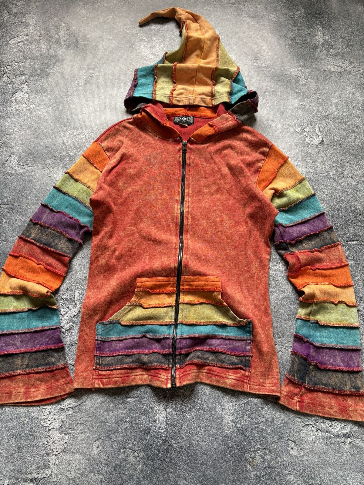 Japanese Brand Crazy Vintage Y2K Multicolour Japanese Zip Up Hoodie Size L / US 10 / IT 46 - 2 Thumbnail
