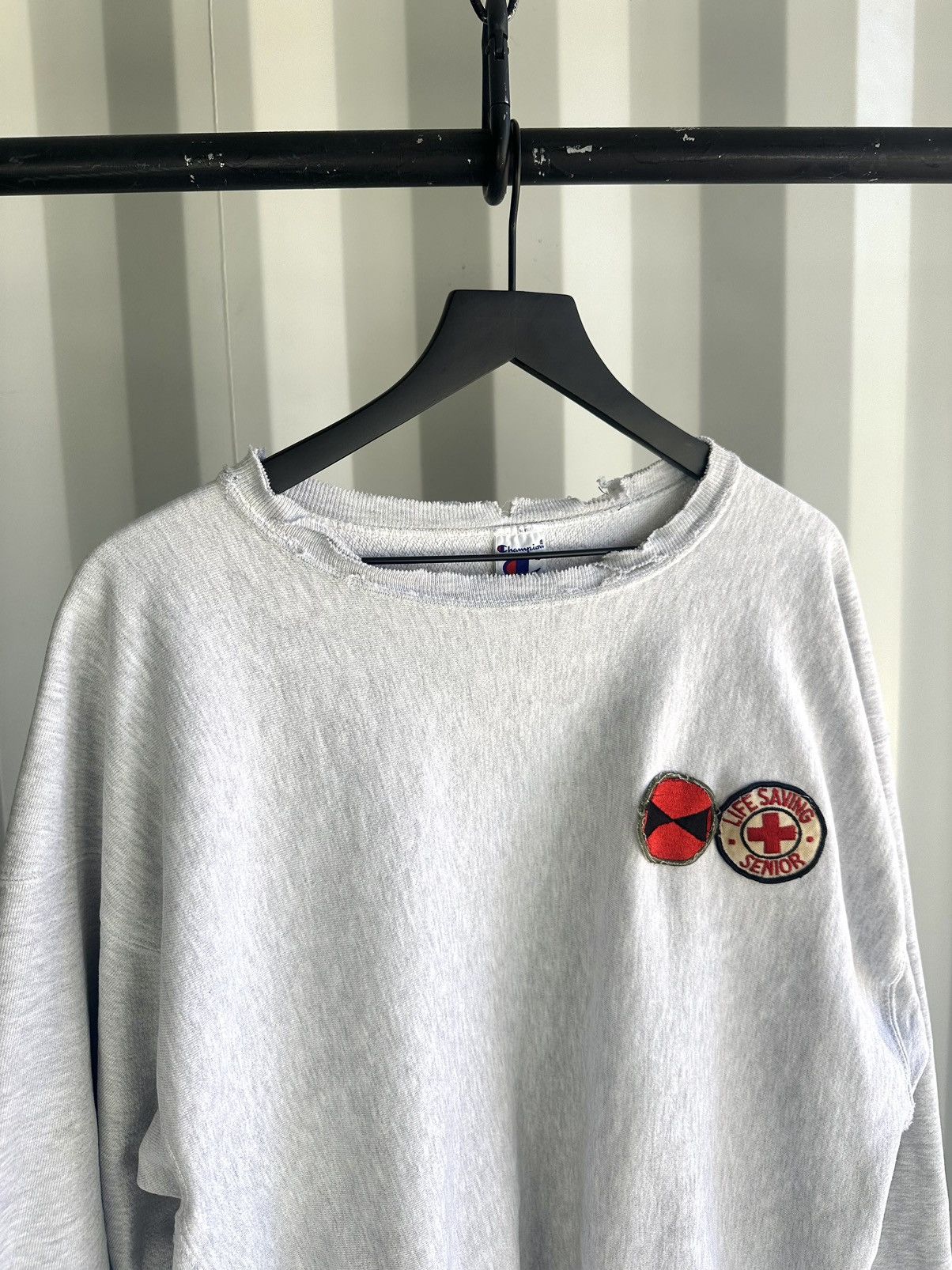 Russell Athletic Vintage Life Guard Sweater Thrashed Faded Distressed Grunge Size US XL / EU 56 / 4 - 2 Thumbnail