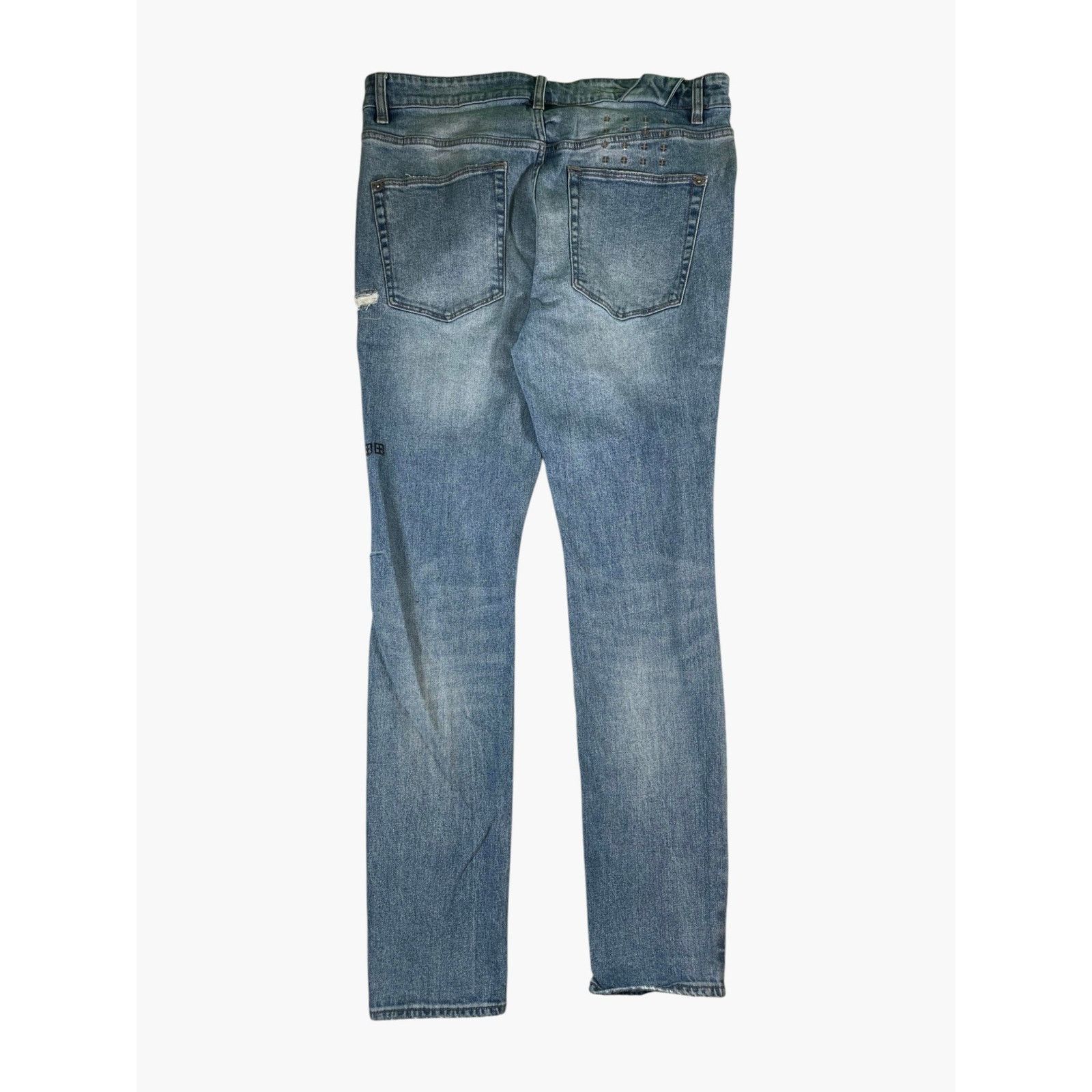 Ksubi Ksubi Cheetah Patchwork Light Wash Jeans Size US 34 / EU 50 - 2 Thumbnail