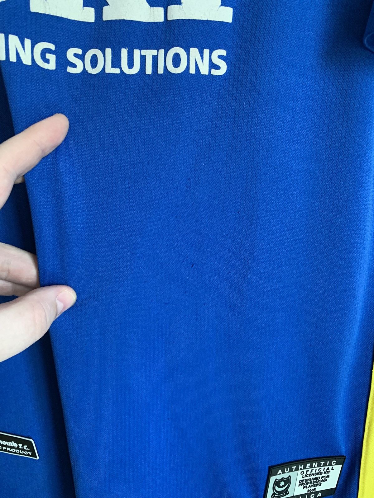 Vintage Portsmouth Home Football Shirt Jako Vintage Soccer Retro XL Size US XL / EU 56 / 4 - 8 Thumbnail