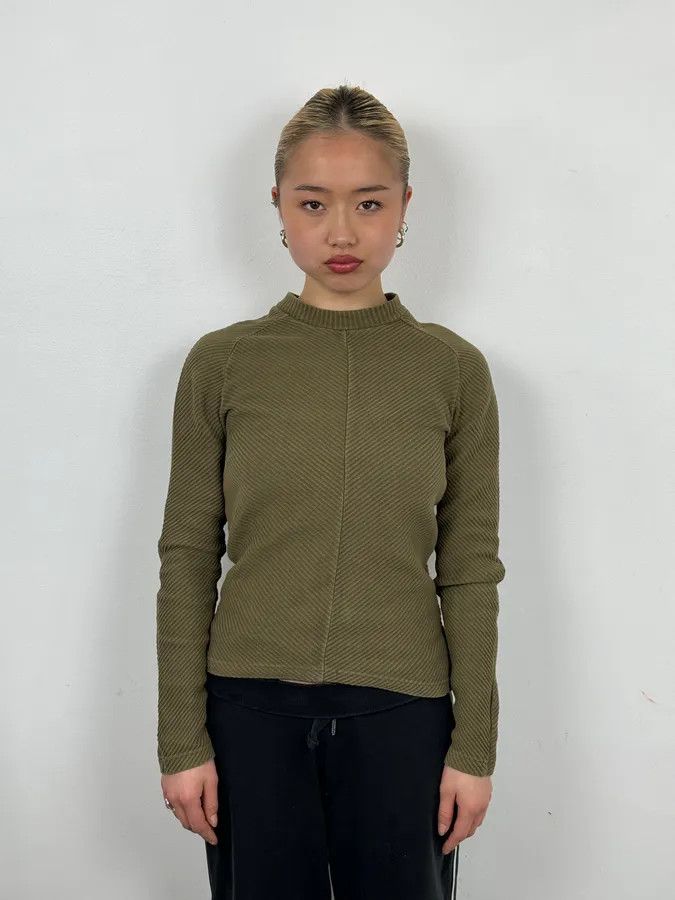 Dries Van Noten 2000s Dries Van Noten Classy Minimalist Khaki Sweater Size S / US 4 / IT 40 - 1 Thumbnail
