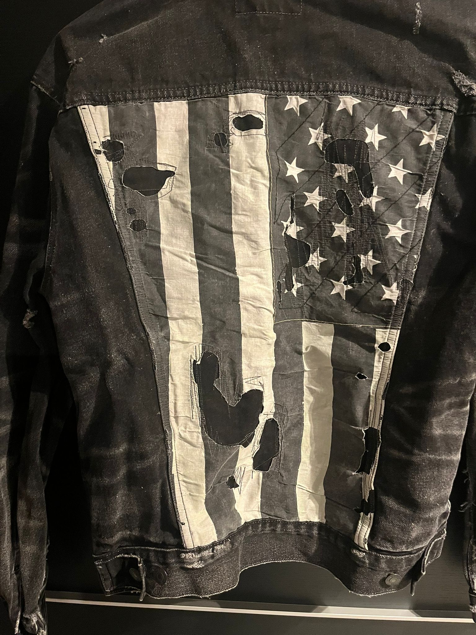 Ralph Lauren denim & supply distressed ralph lauren dark gray denim flag Size US L / EU 52-54 / 3 - 3 Thumbnail