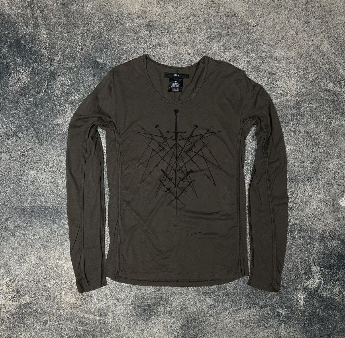 Japanese Brand HNBM JAPAN Freemasonry logo distressed longsleeve Size US M / EU 48-50 / 2 - 1 Thumbnail