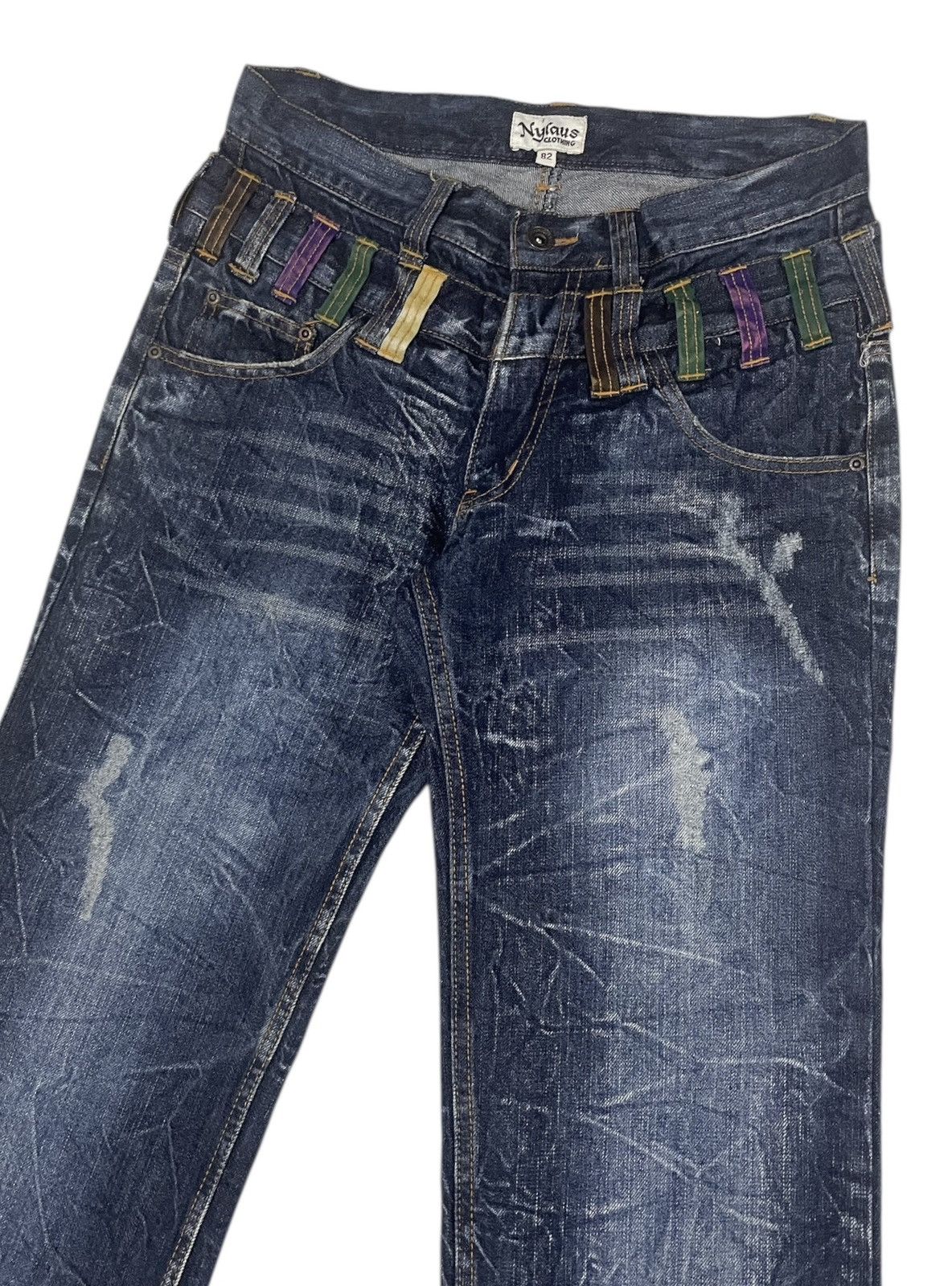 PPFM Nylaus Japan Double Waist Jeans Size US 30 / EU 46 - 1 Thumbnail