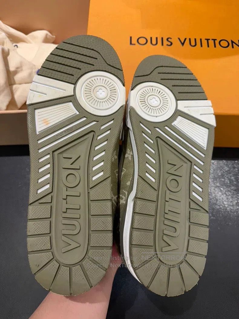 Louis Vuitton Louis Vuitton New Gray Green Sneakers. Size US 8.5 / EU 41-42 - 5 Thumbnail