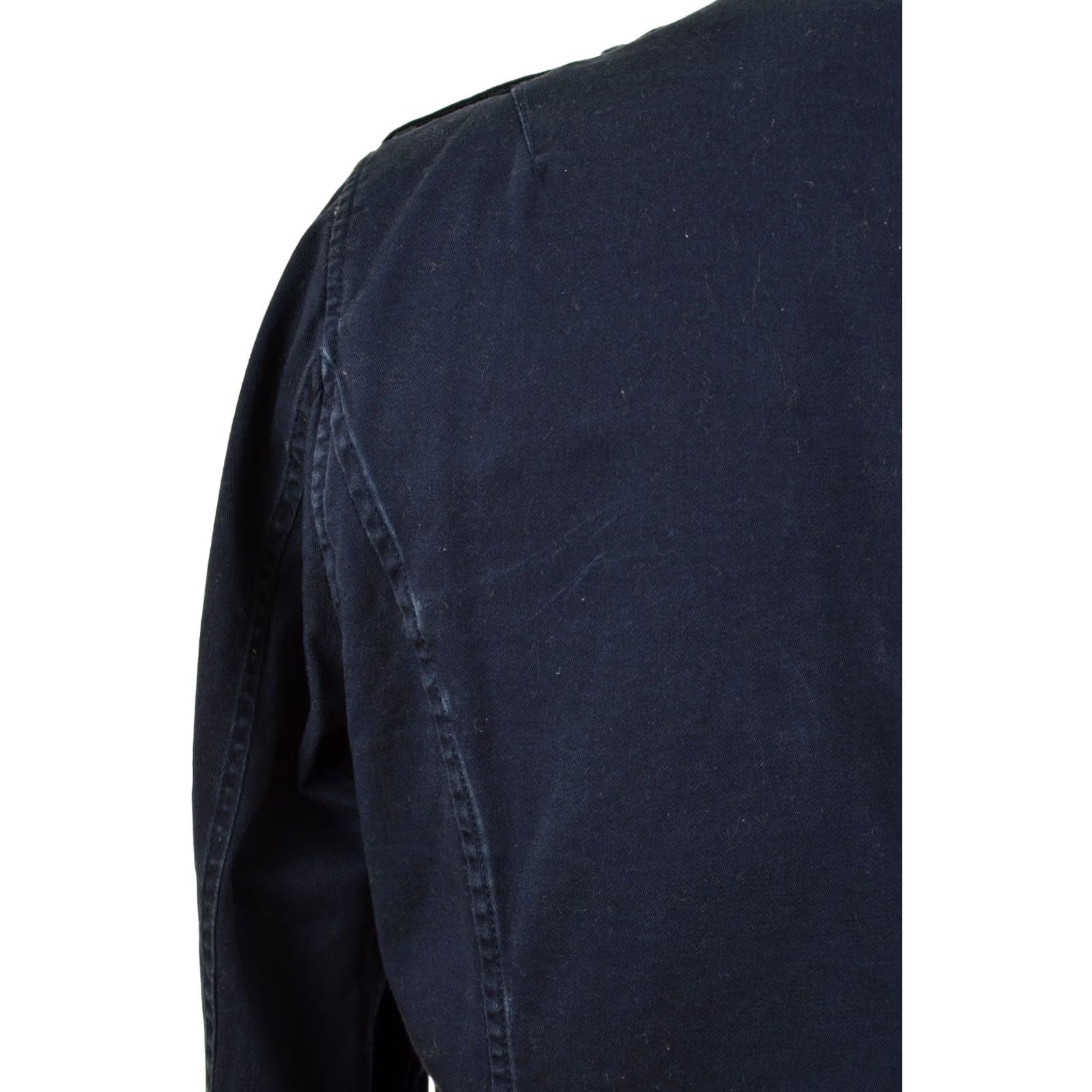 Pretty Green Pretty Green Langford Mandarin Collar Military Twill Jacket Blue M Mens Jacket Size US M / EU 48-50 / 2 - 4 Thumbnail