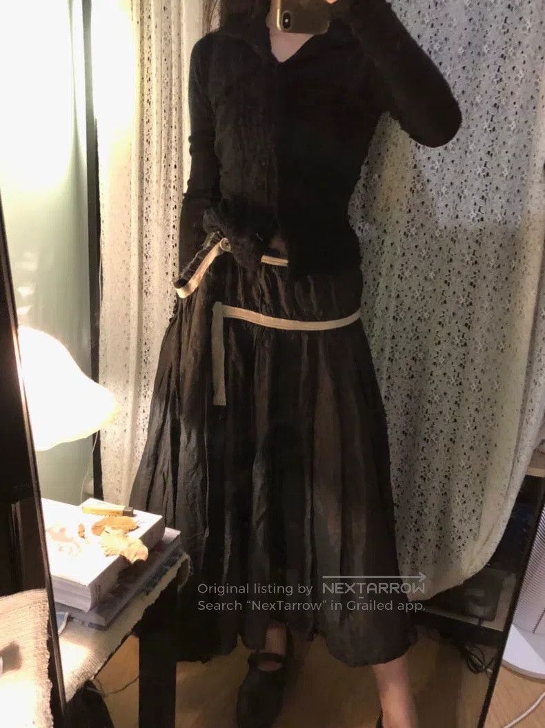 Yohji Yamamoto Yohji Yamamoto size 1 White hemmed linen pleated skirt Size 24" / US 00 / IT 34 - 2 Thumbnail