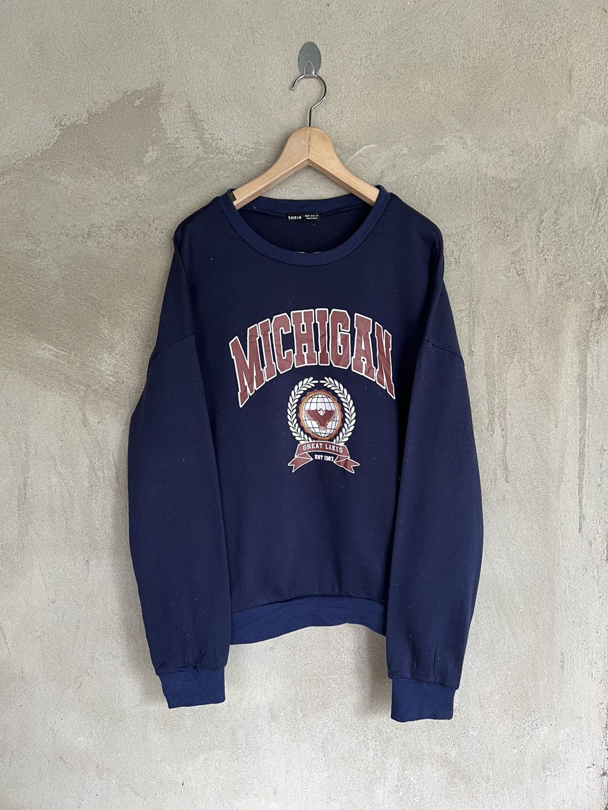 Shein Michigan Spell Out Sweatshirt Size US M / EU 48-50 / 2 - 2 Thumbnail