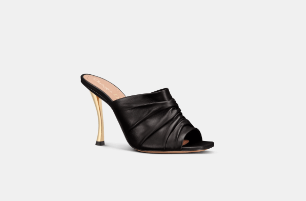 image of Dior O1Bcso1Str0224 Heel Shoesed Slide In Black, Women's (Size 5)