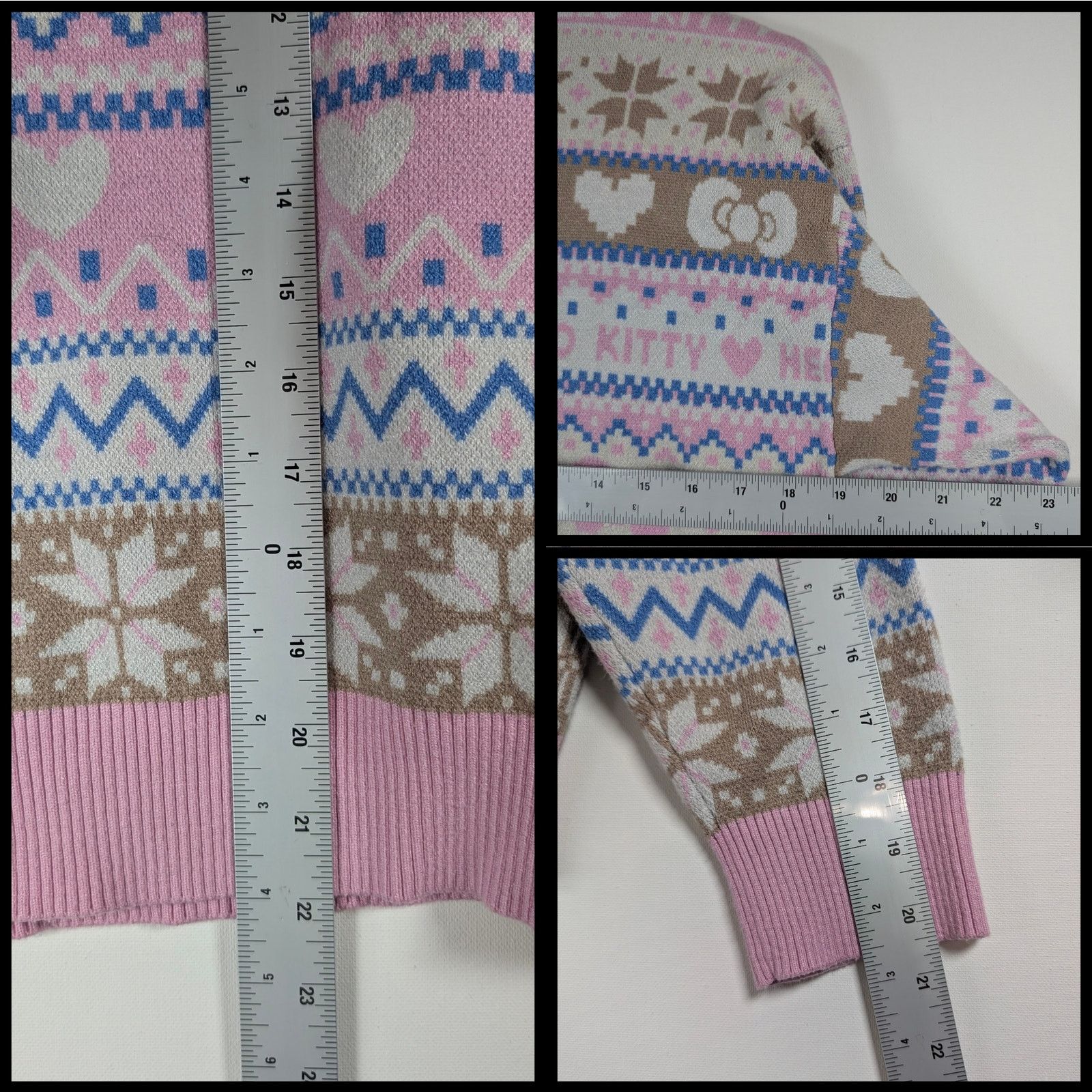 Forever 21 Hello Kitty x Forever 21 Holiday Fair Isle Hoodie Rare Small Size S / US 4 / IT 40 - 6 Thumbnail