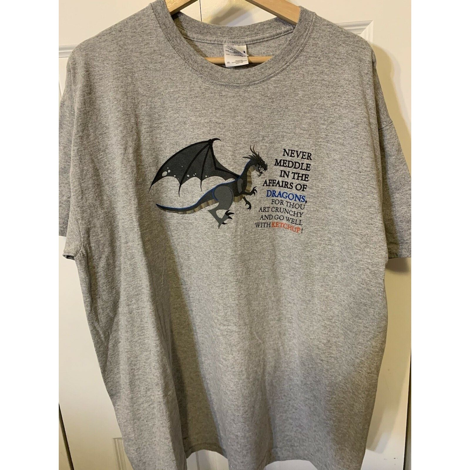 Gildan Never Meddle In The Affairs Of Dragons For Thou Art Crunchy Size US XL / EU 56 / 4 - 4 Thumbnail