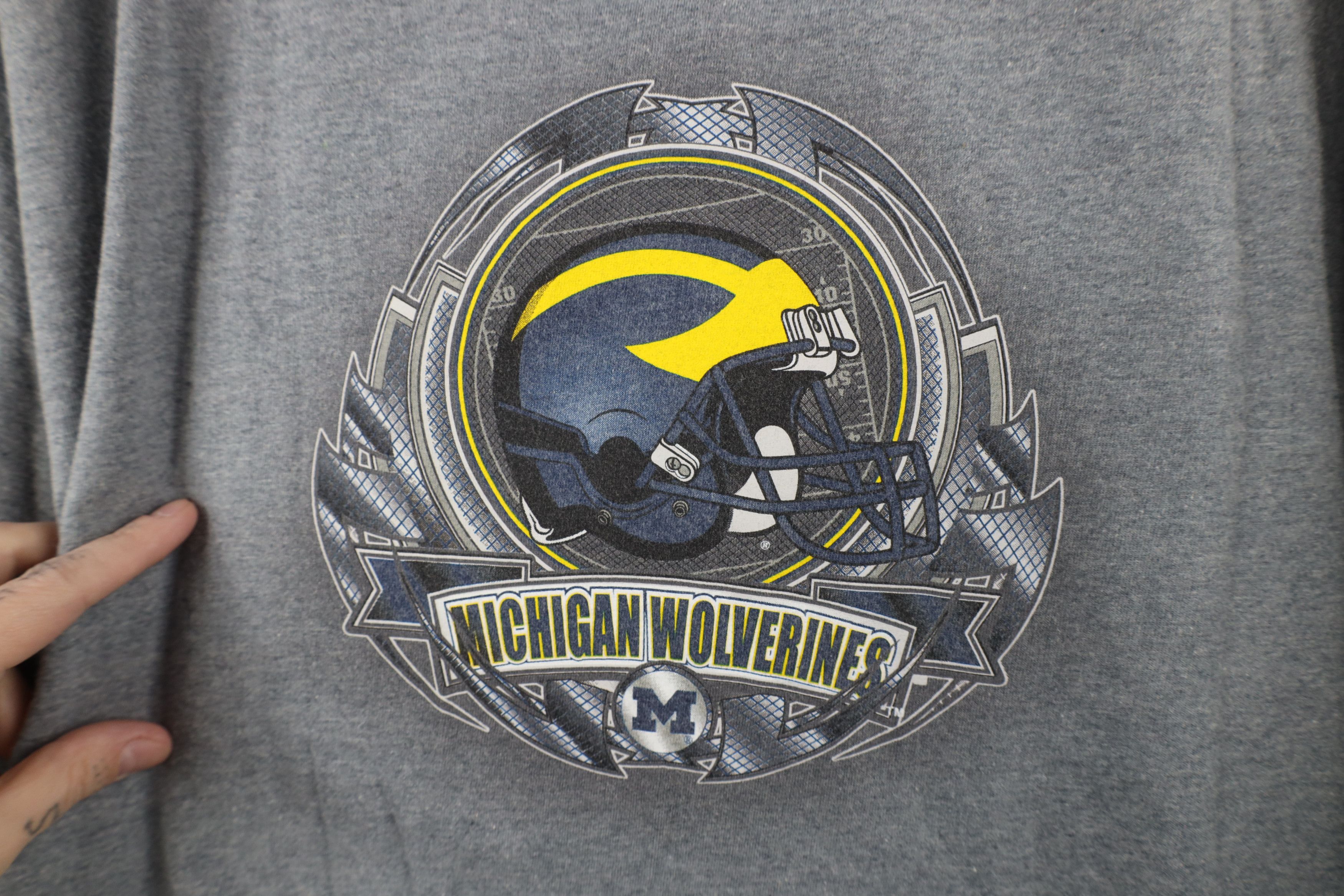 Starter × Vintage Vintage 90s Starter University of Michigan Football T-Shirt Size US L / EU 52-54 / 3 - 6 Thumbnail