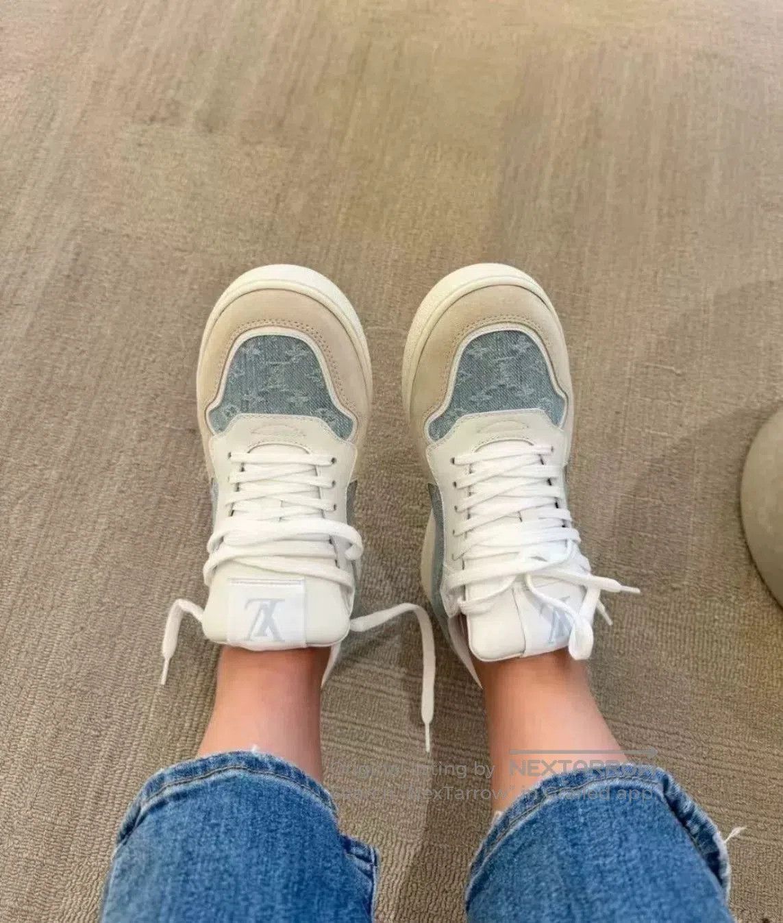 Louis Vuitton Louis Vuitton Stadium Denim Sneakers. Size US 5.5 / IT 35.5 - 8 Thumbnail