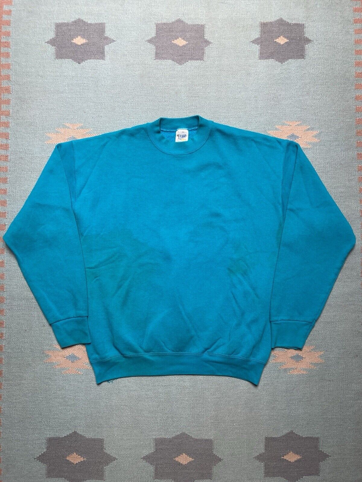 Vintage Vtg 90s crewneck sweatshirt blank plain pullover adult XL Size US XL / EU 56 / 4 - 1 Thumbnail