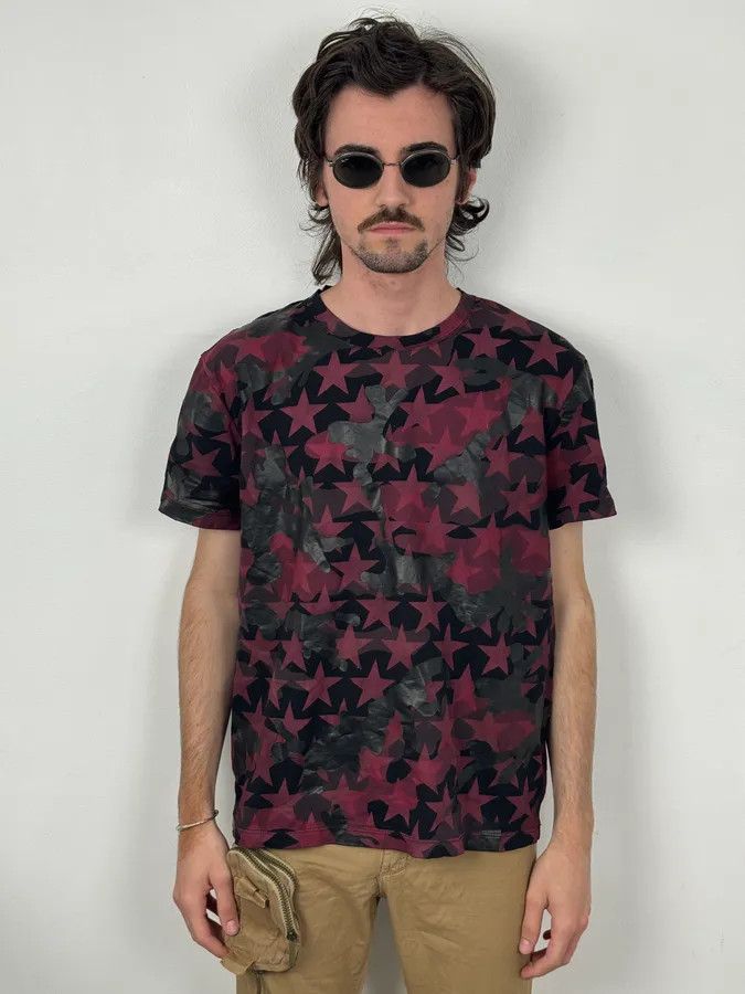 Valentino Valentino Black & Red Star Camo T-Shirt Size US S / EU 44-46 / 1 - 2 Thumbnail