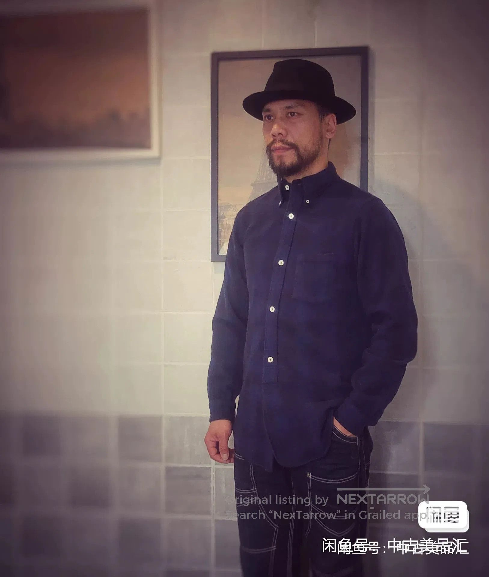 Freewheelers Freewheelers Navy Check Wool Shirt. Size US M / EU 48-50 / 2 - 6 Thumbnail