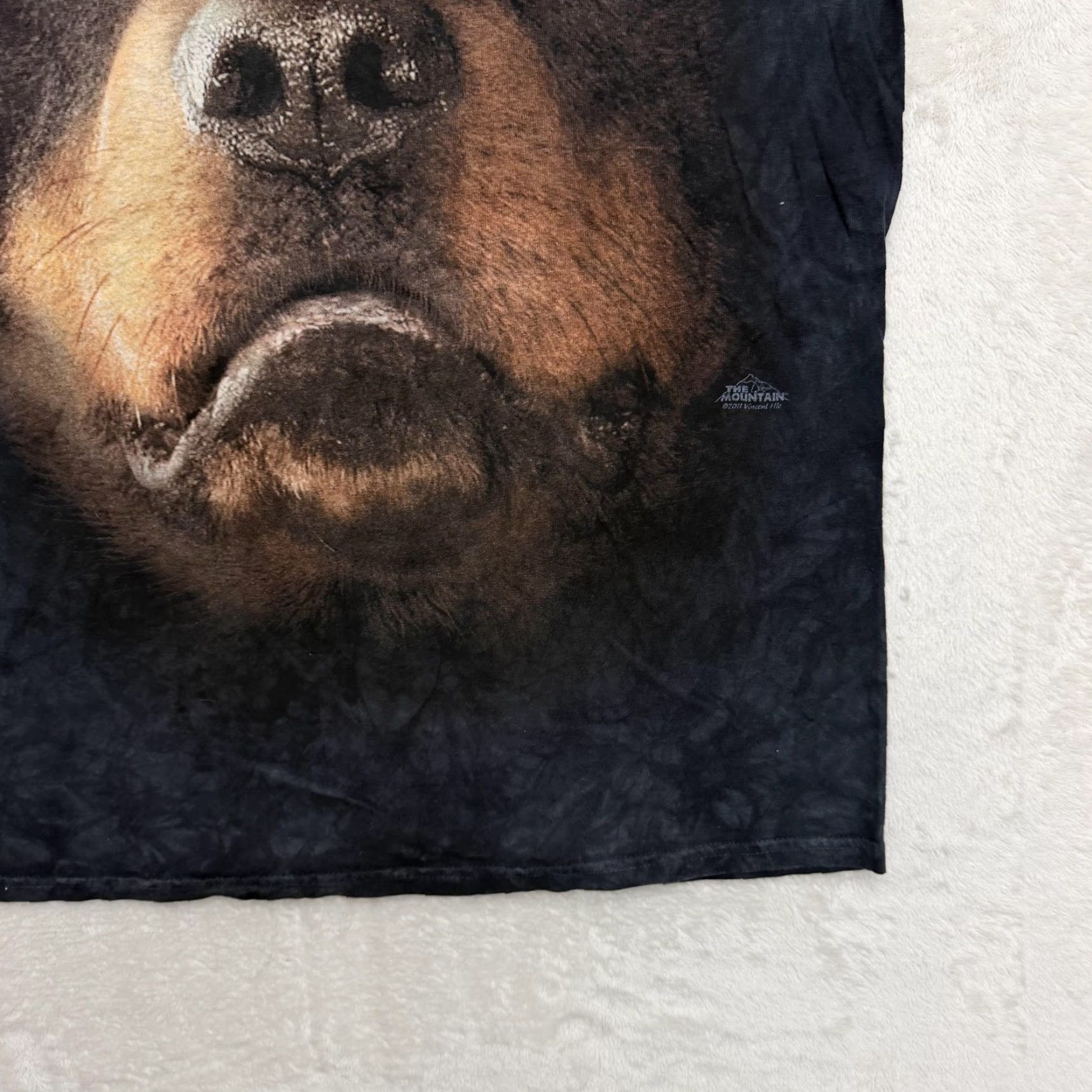 The Mountain The Mountain Rottweiler Shirt Mens Large Black Tie Dye Dog Big Face Graphic Tee Size US L / EU 52-54 / 3 - 5 Thumbnail