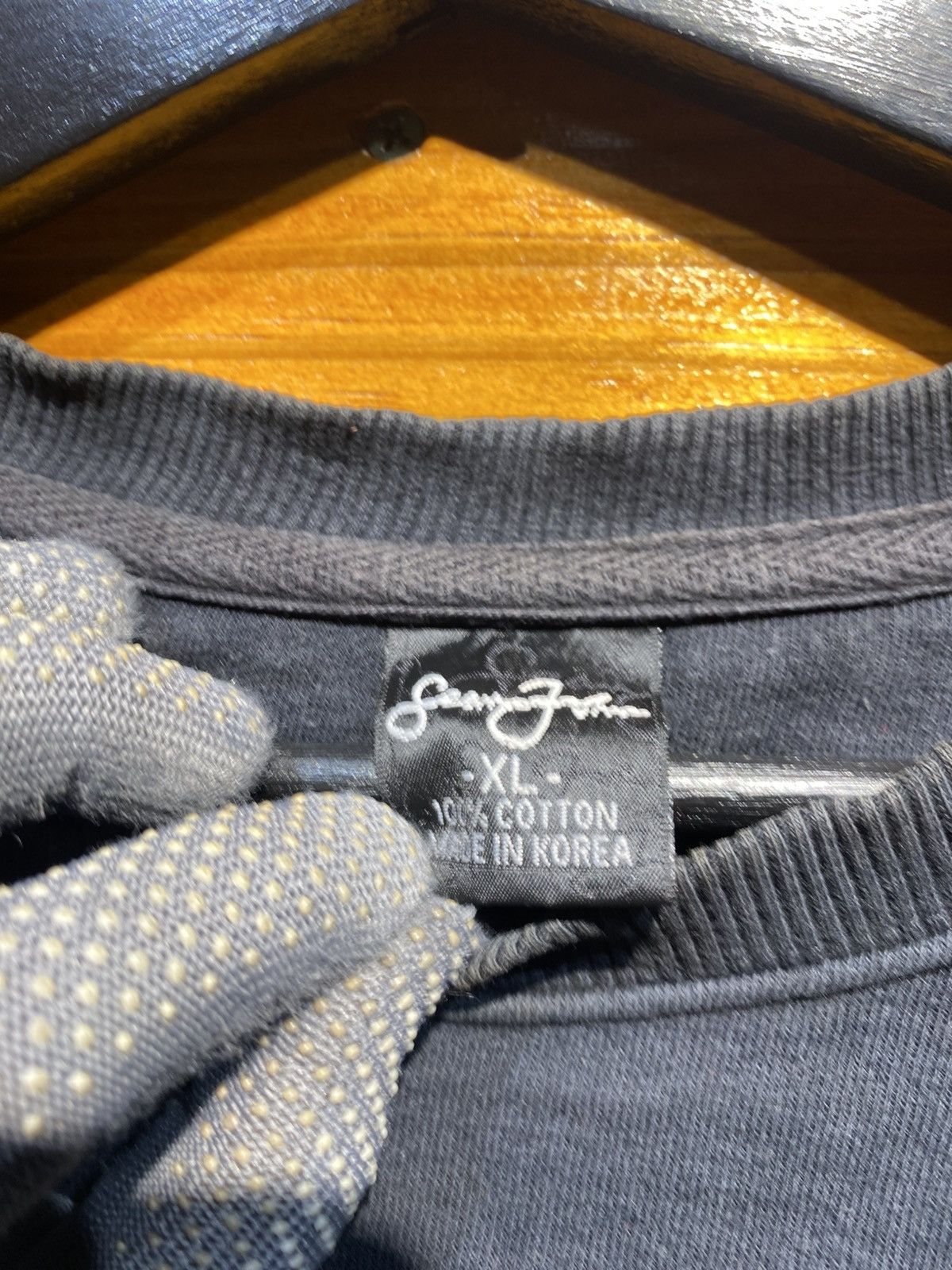 Sean John Vintage Sean John Sweatshirt – Black Cotton Crewneck SJ Logo Size US XL / EU 56 / 4 - 5 Thumbnail