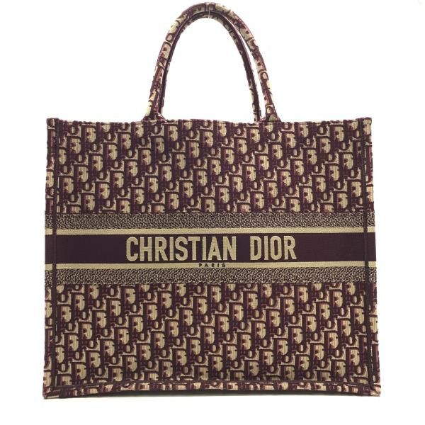 Dior Book Tote Oblique Bag Tote Bag Handbag Burgundy Bag