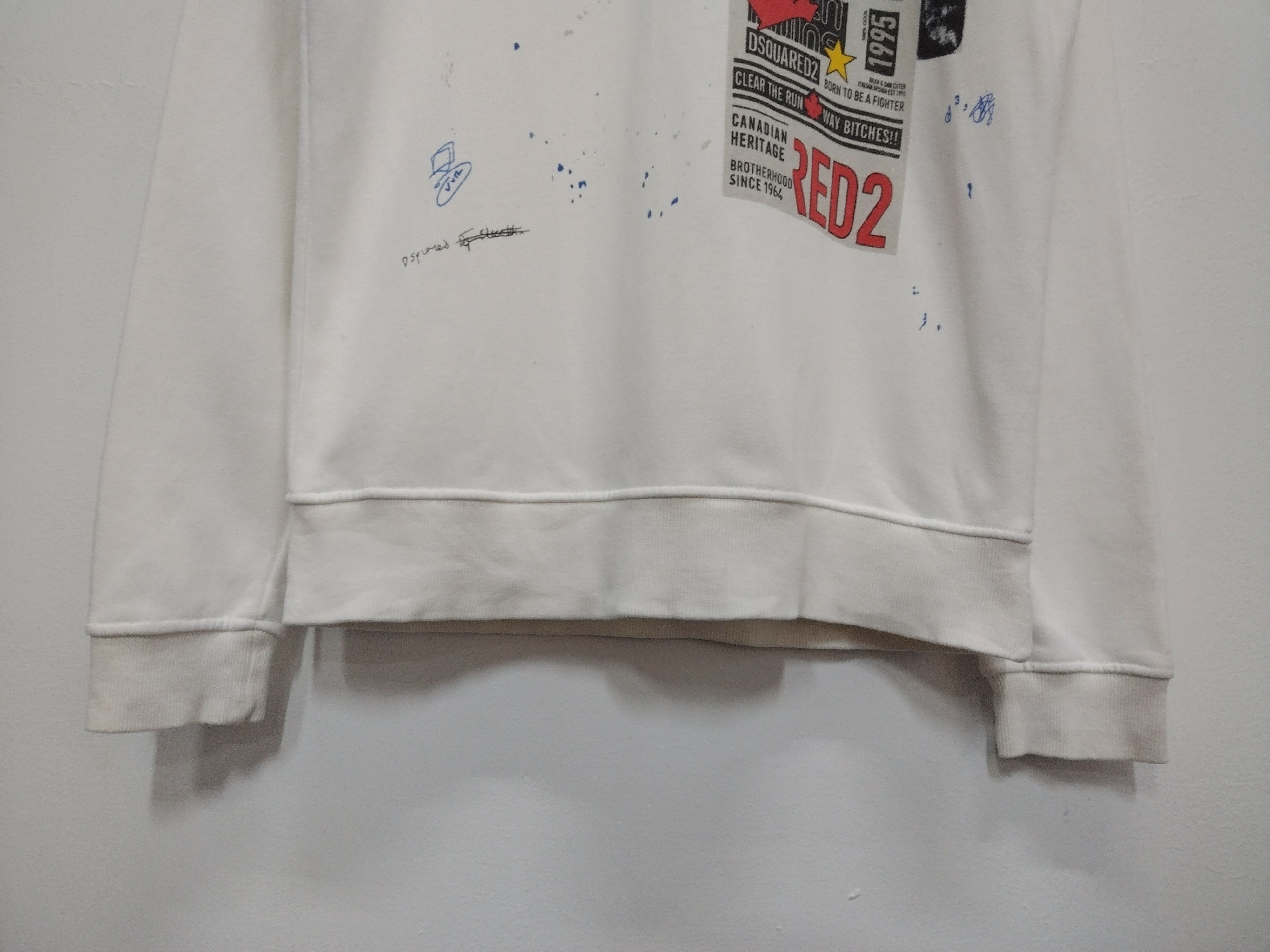 Dsquared2 × If Six Was Nine RARE DESIGN DSQUARED2 GRAFFITI SWEATSHIRT Size US L / EU 52-54 / 3 - 7 Thumbnail