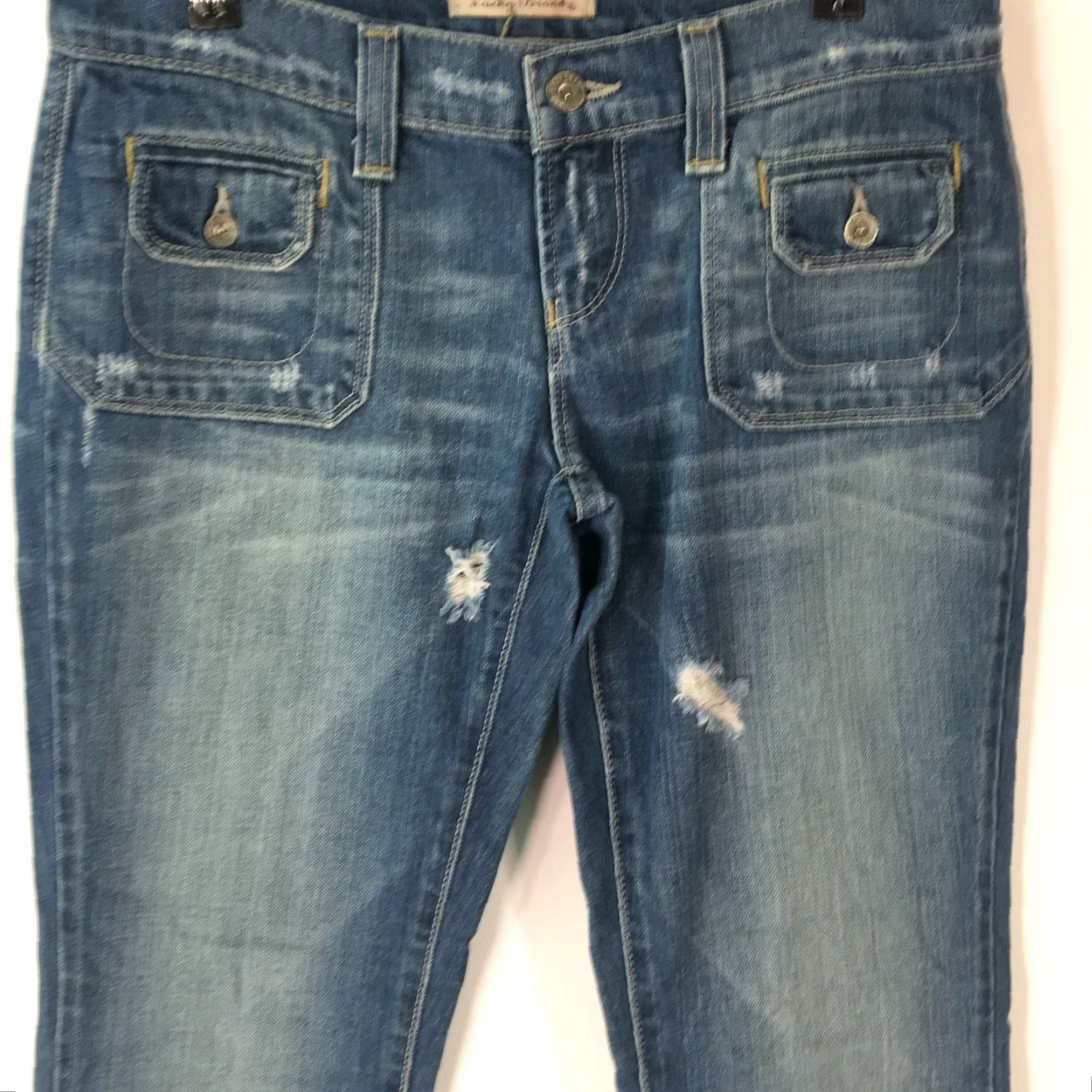 Lucky Brand VINTAGE Lucky Brand Womens Jeans Bootcut Regular Size 30 X30 Dark Blue Cotton Stretch Classic Size 30" / US 8 / IT 44 - 2 Thumbnail