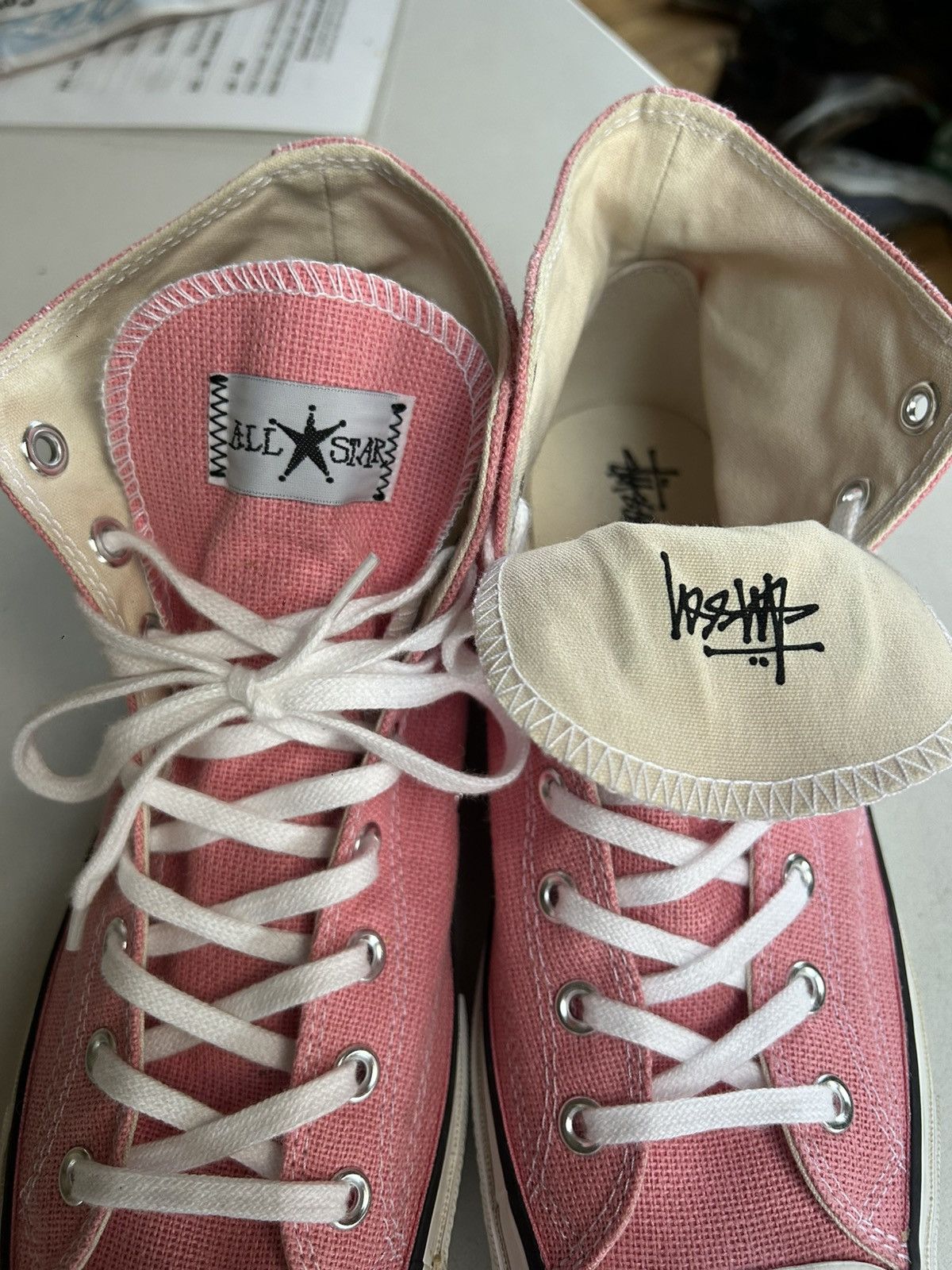 Converse × Stussy converse x stussy chuck 70 high surfman pink/black Size US 10.5 / EU 43-44 - 6 Thumbnail