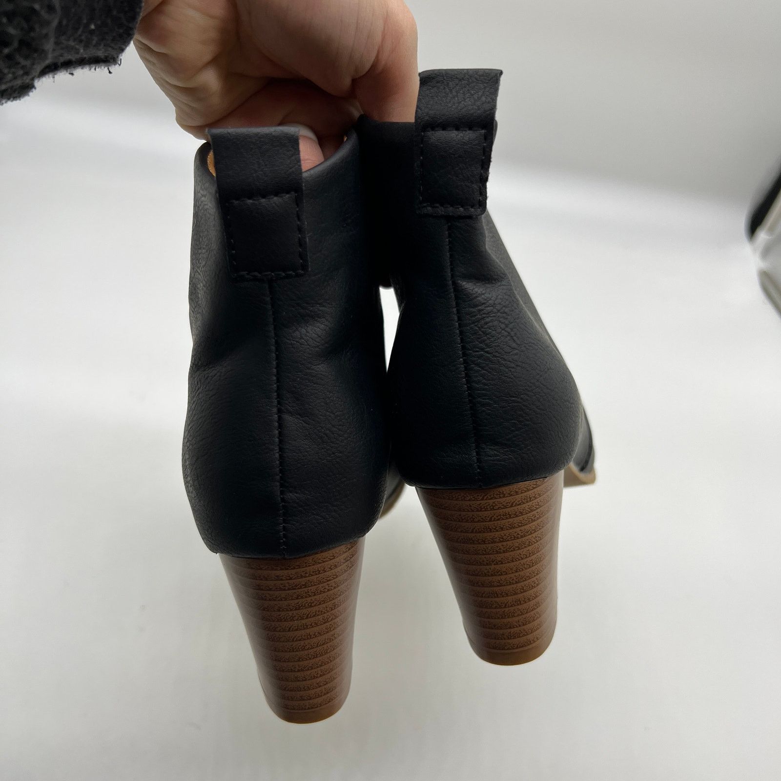 Other Women Heel Ankle BootsV Cut Fashion Slip on Black Size US 9 / IT 39 - 11 Thumbnail