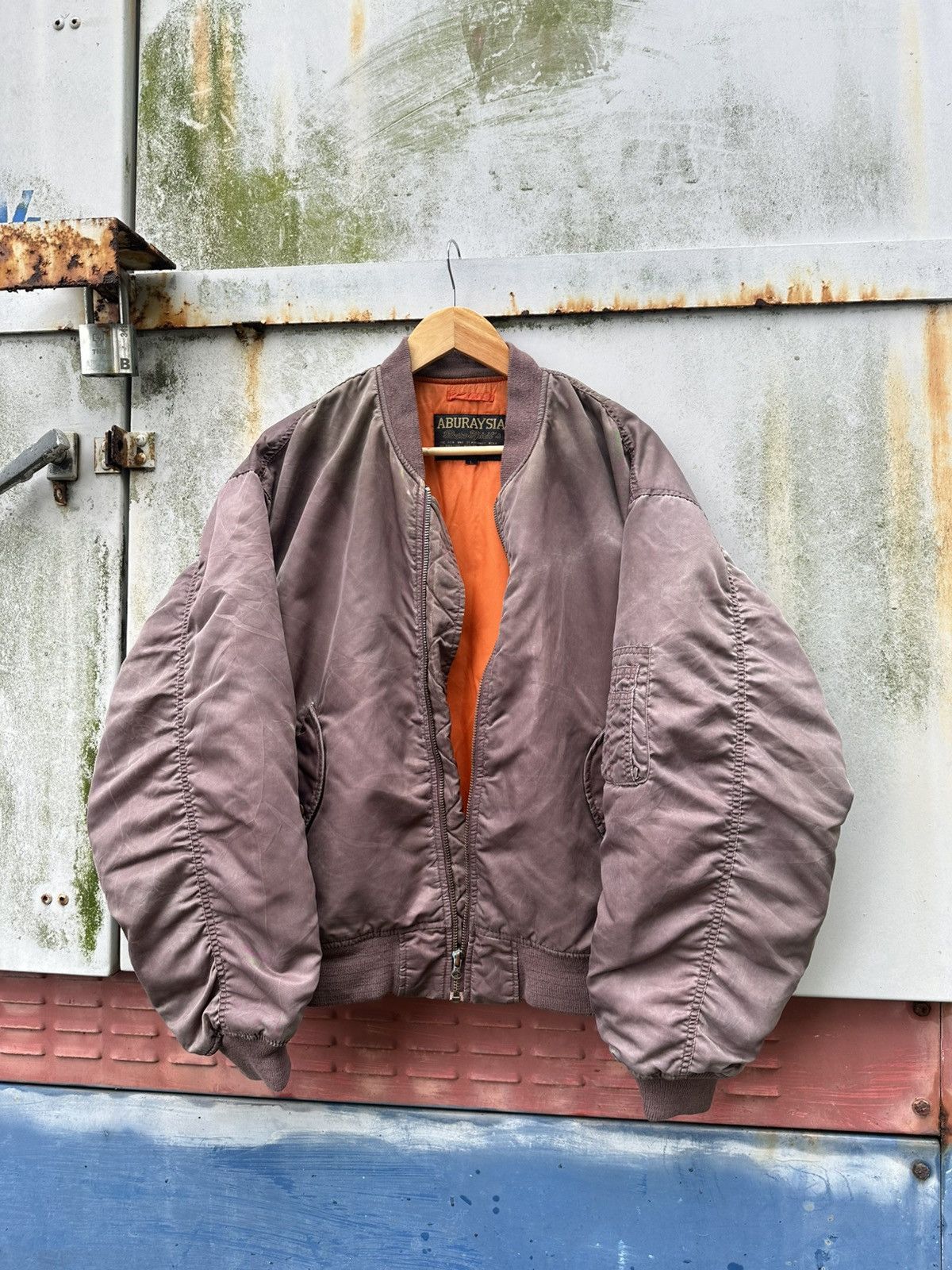 Vintage 🪖Vintage Faded MA-1 Man Intermediate Bomber Jacket Size US L / EU 52-54 / 3 - 8 Thumbnail