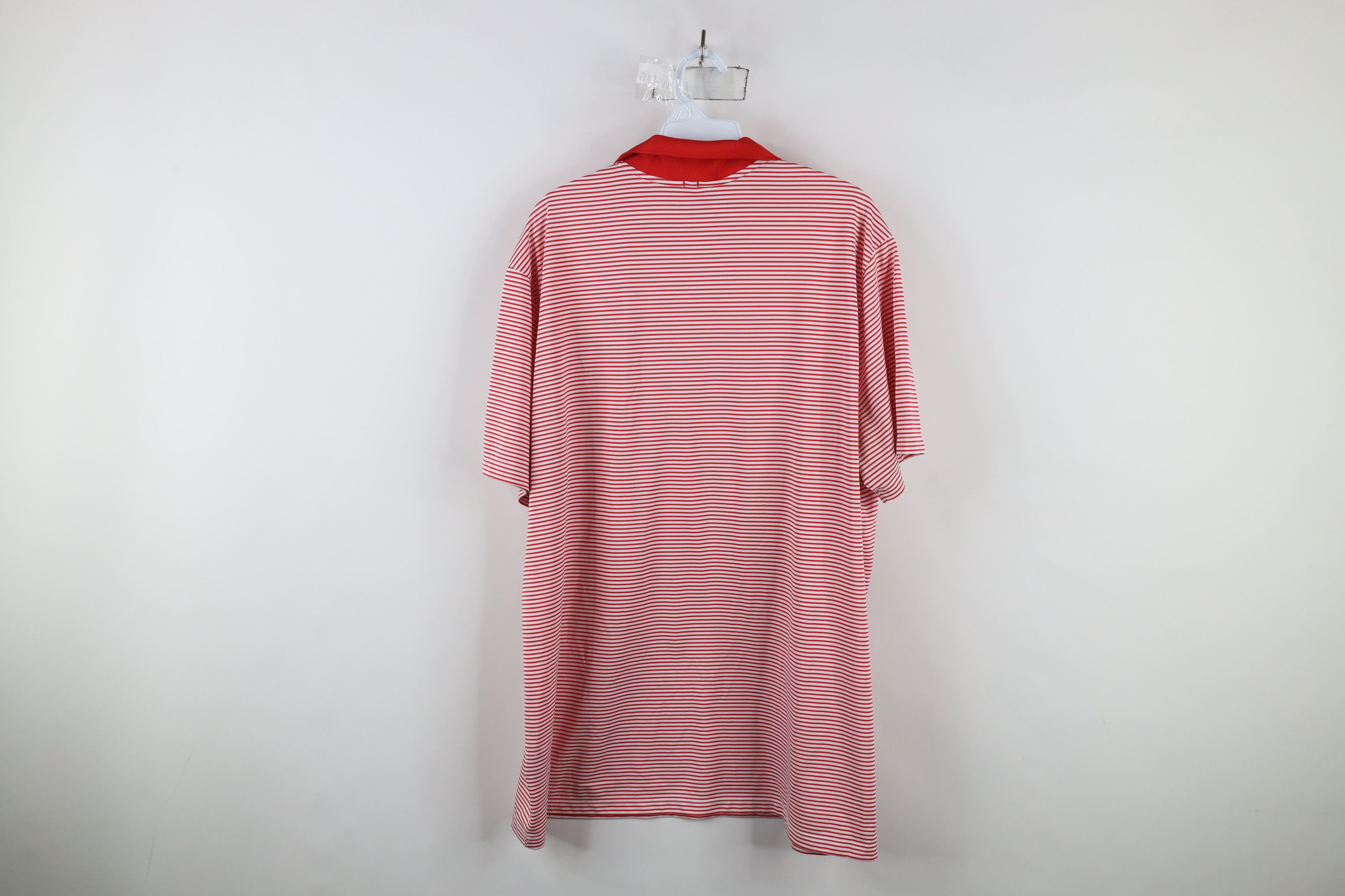 Nike × Vintage Nike Ohio State University Striped Collared Polo Shirt Red Size US XL / EU 56 / 4 - 11 Thumbnail