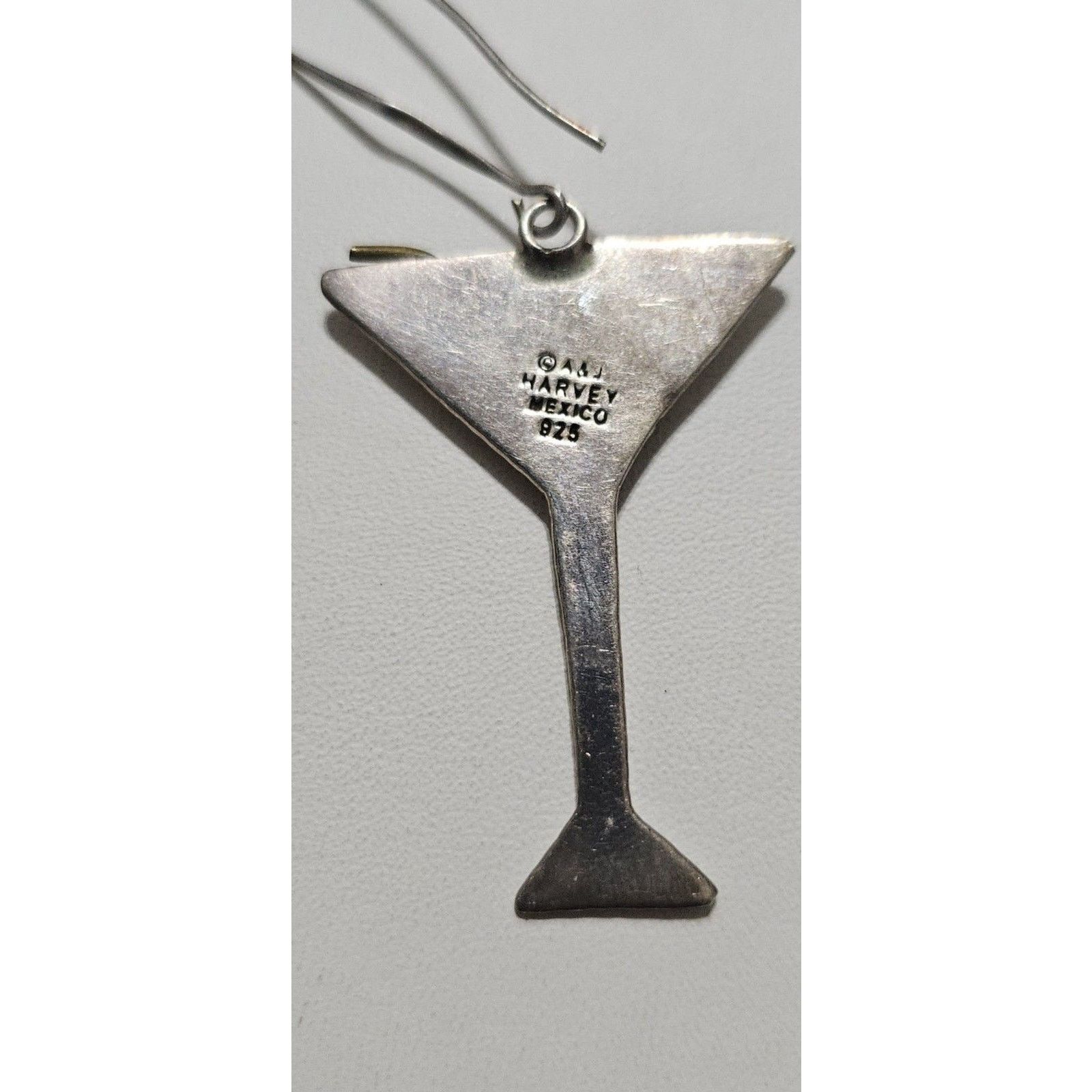 Other Vintage Harvey Mexico Taxco 925 Martini Dangle Earrings Size ONE SIZE - 5 Thumbnail