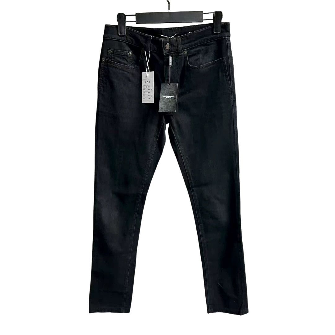 Saint Laurent Paris Saint Laurent Solid Black Denim Jeans Size 28 Size US 28 / EU 44 - 1 Thumbnail