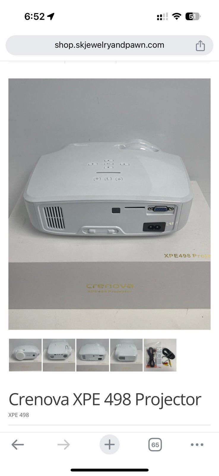 Other Crenova XPE498 Mini LED Projector, White Size ONE SIZE - 5 Thumbnail