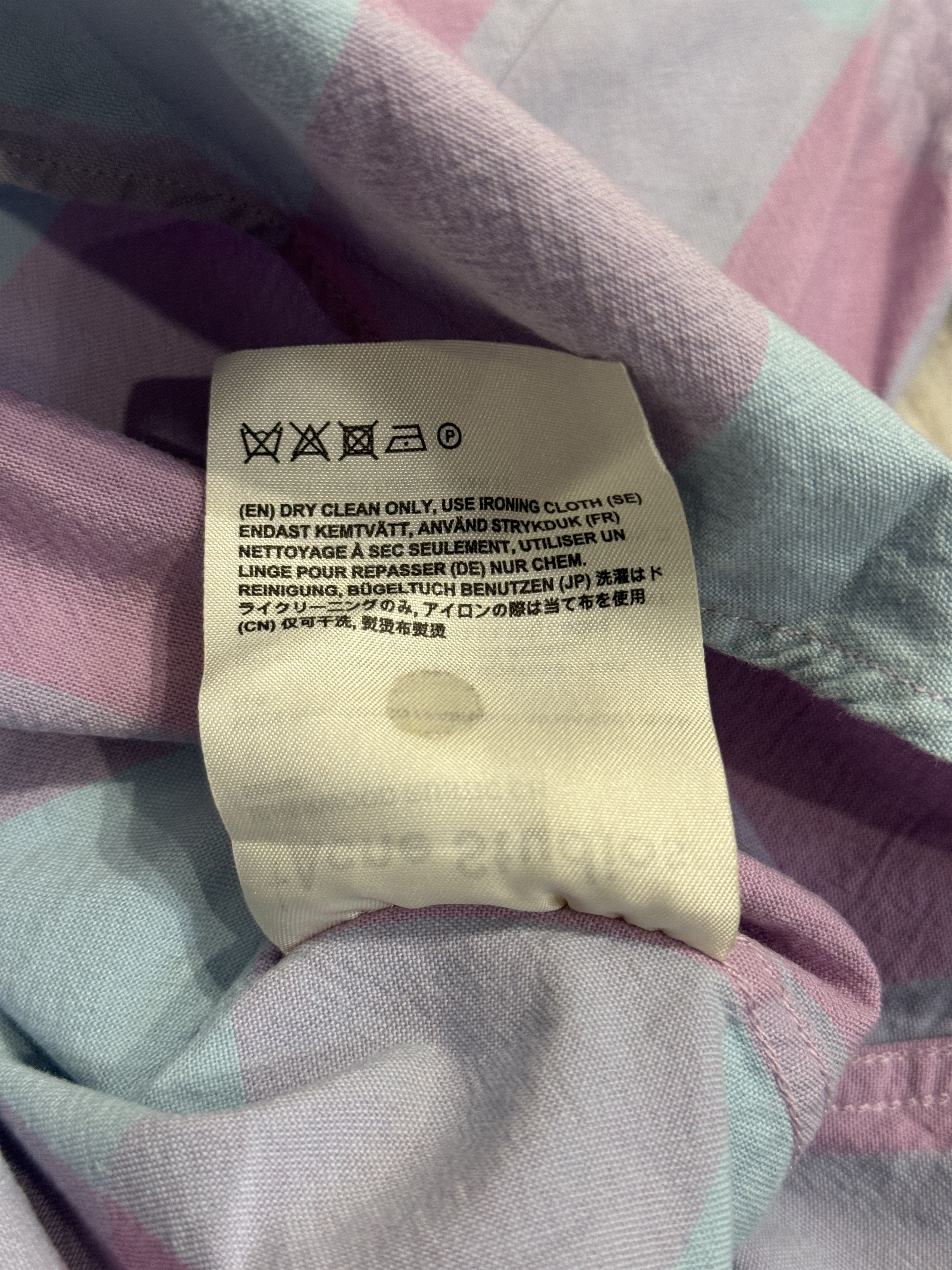 Acne Studios Acne Studios Isherwood Rustic Shirt Pink Blue Size US M / EU 48-50 / 2 - 4 Thumbnail