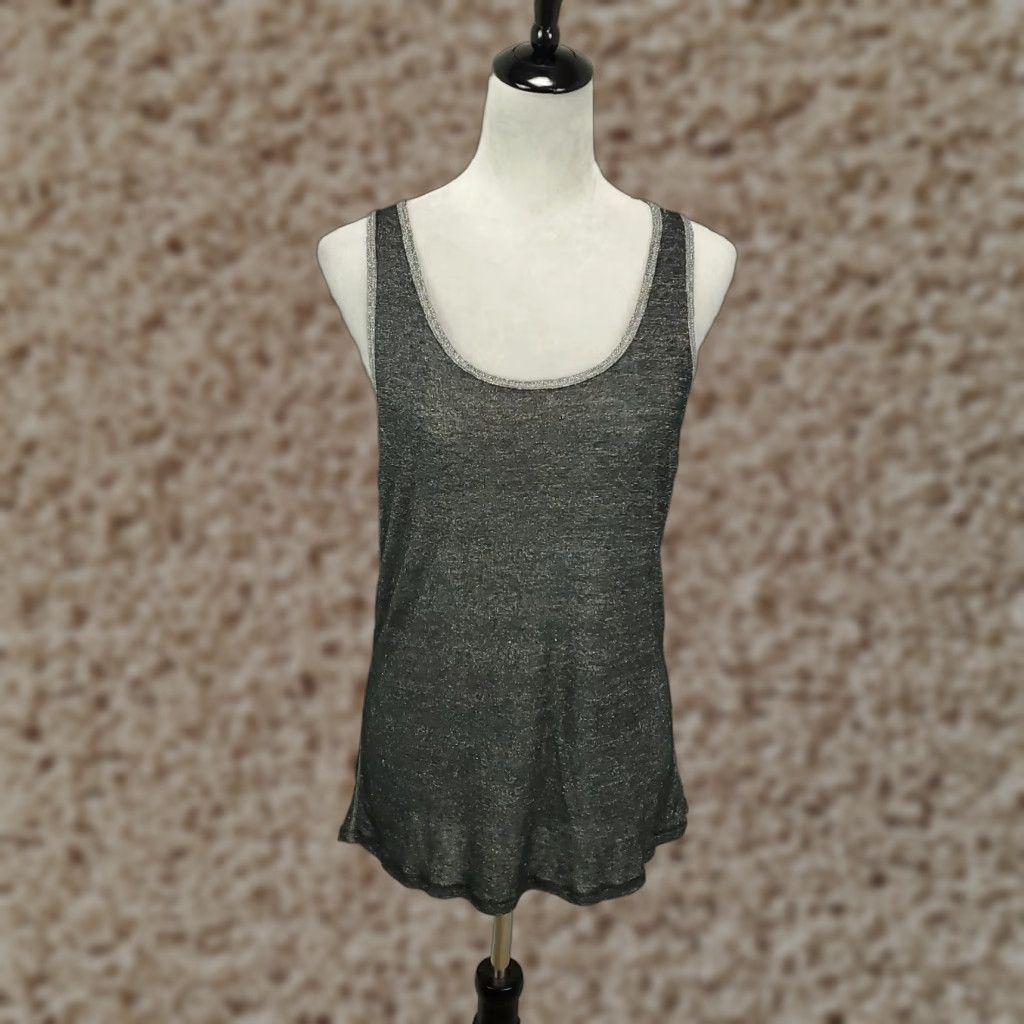 American Eagle Outfitters VINTAGE American Eagle Outfitters Tank Top Womens XL Gray Sleeveless Basic Short Crew Neck Summer Casual Size XL / US 12-14 / IT 48-50 - 1 Thumbnail