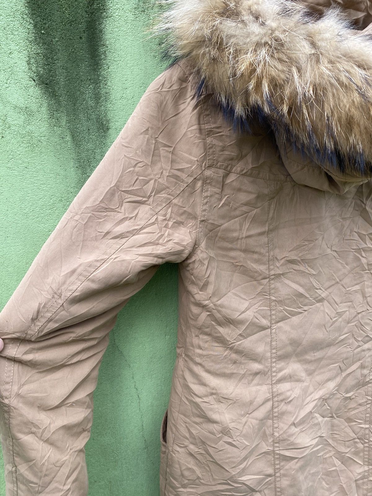 SLY Sly Tan Fur Hood Parka Jacket Heavy Winter Military Style Size ONE SIZE - 9 Thumbnail