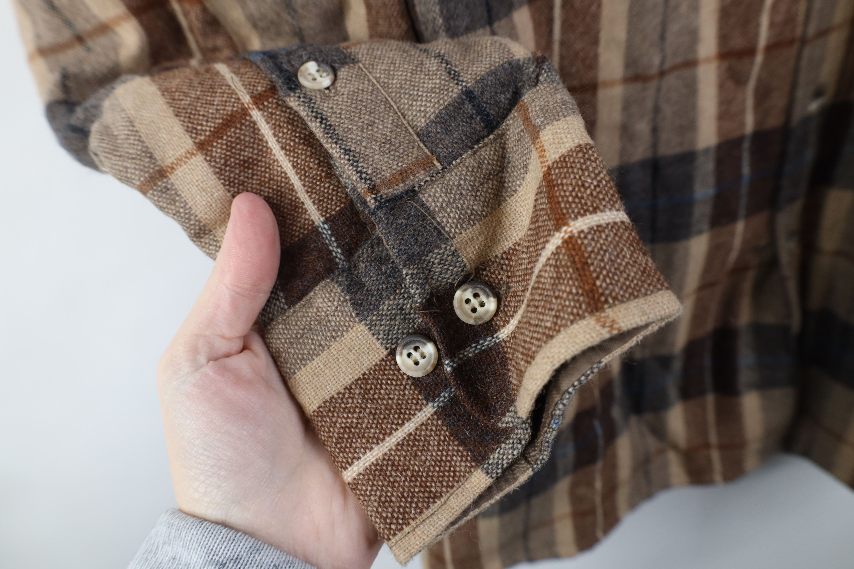 Vintage Vintage 70s Streetwear Wool Blend Quilted Shirt Jacket Plaid Size US M / EU 48-50 / 2 - 7 Thumbnail