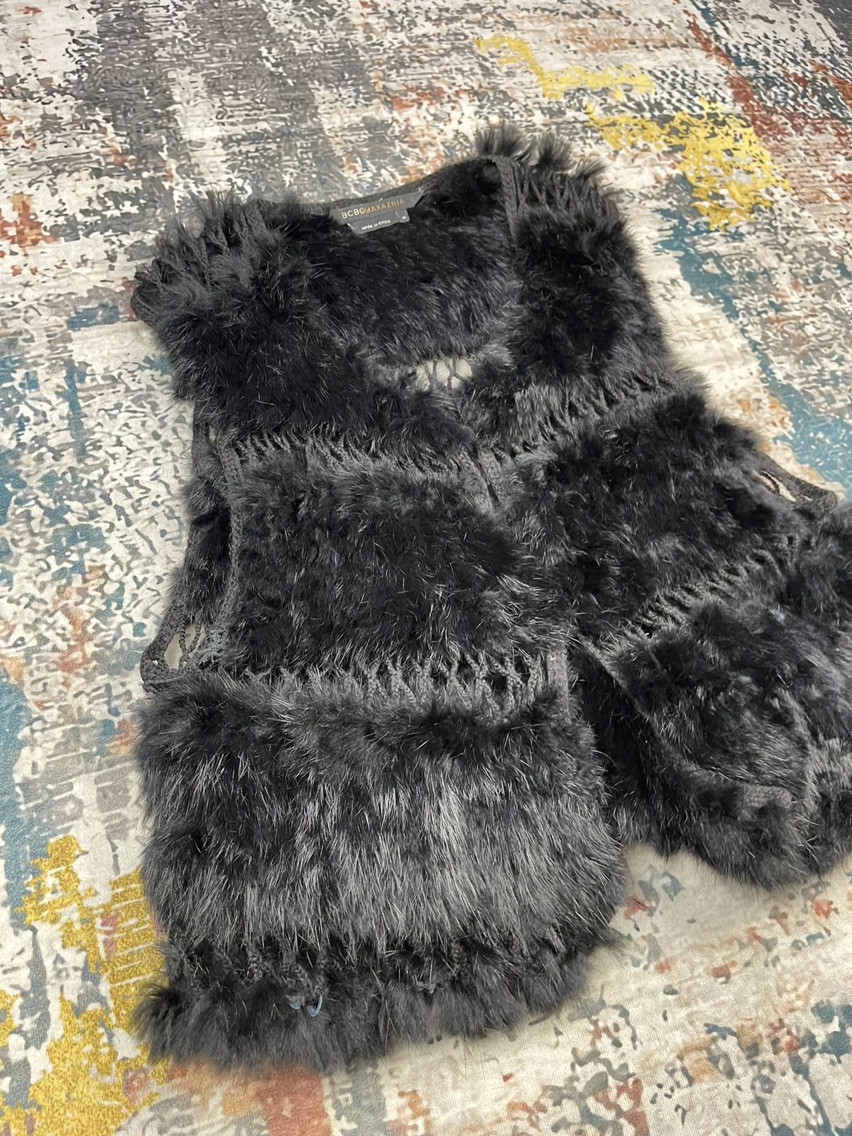 Bcbgmaxazria BCBG Maxazria Mink Fur Mohair Warmer Vest Size M / US 6-8 / IT 42-44 - 1 Thumbnail