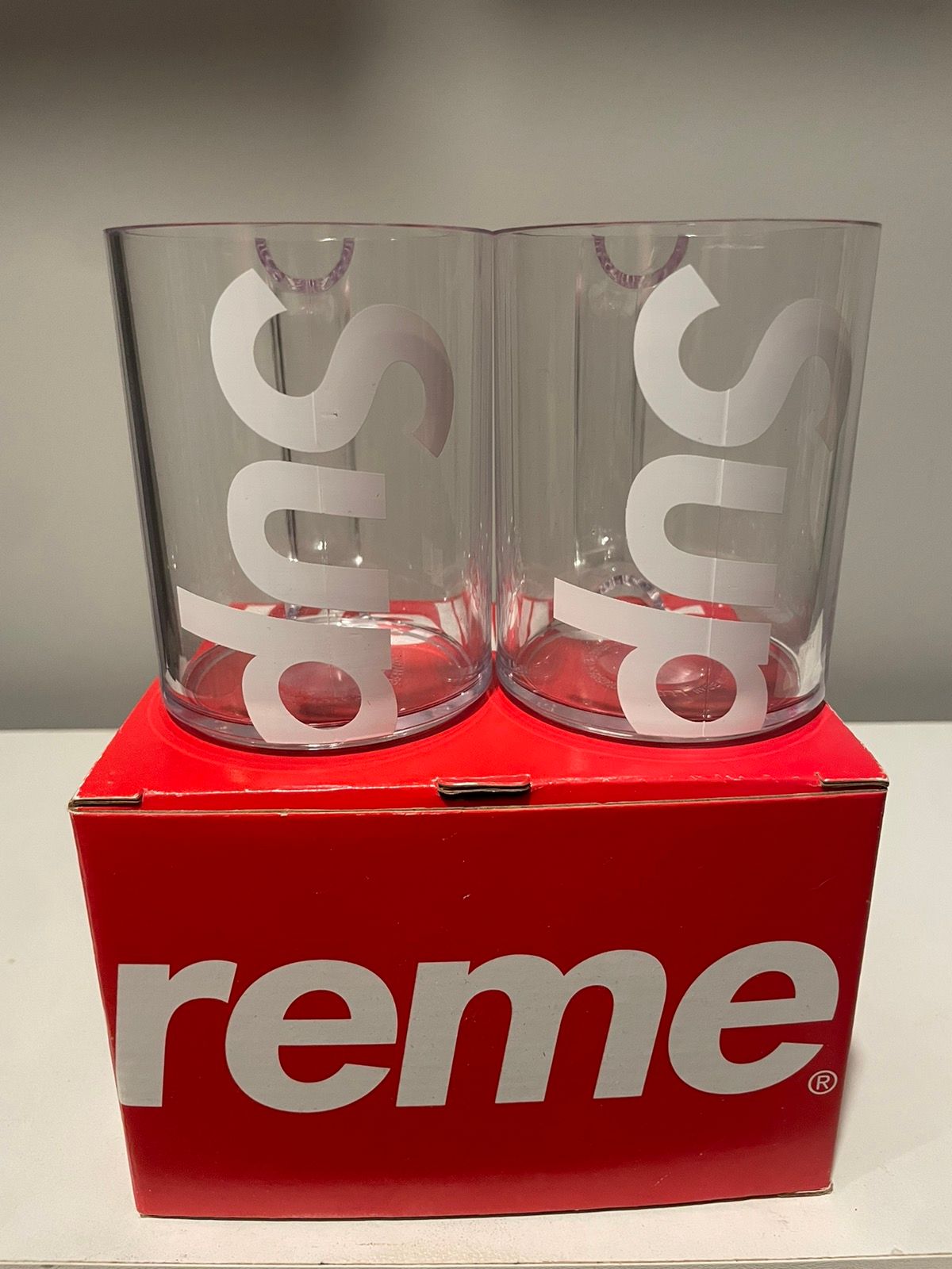 Pre-owned Supreme Heller Clear Mug 2-pack In White