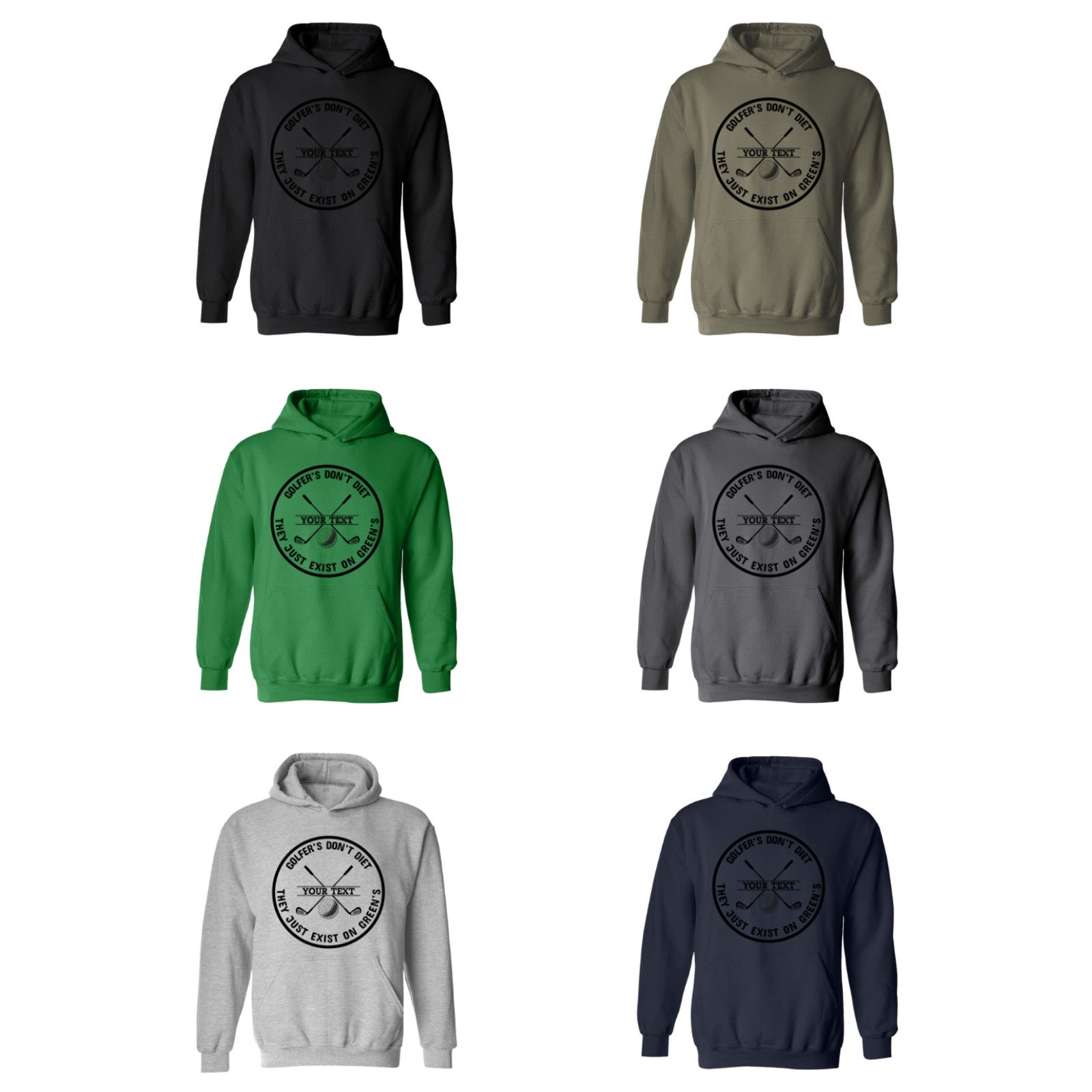 & Other Stories Golf Hoodie Golfers Dont Diet Personalized Name Clubs Ball Size US L / EU 52-54 / 3 - 3 Thumbnail