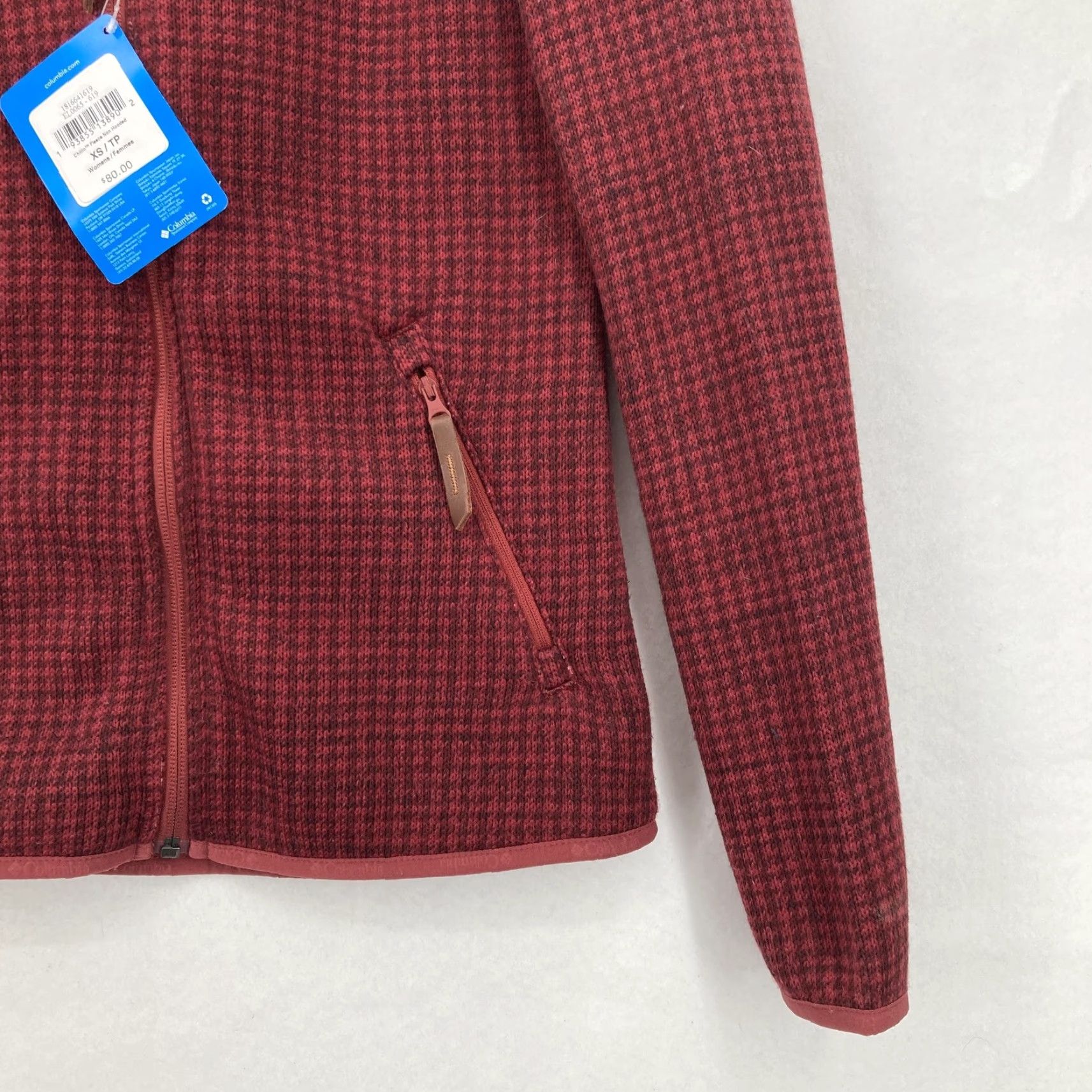 Vintage Columbia Jacket Womens XS Chillin Fleece Full Zip Outdoor Warm Pockets Hiking Red Check zip Jacket Womens XS Outdoor Casual Travel Workwear Size XS / US 0-2 / IT 36-38 - 3 Thumbnail