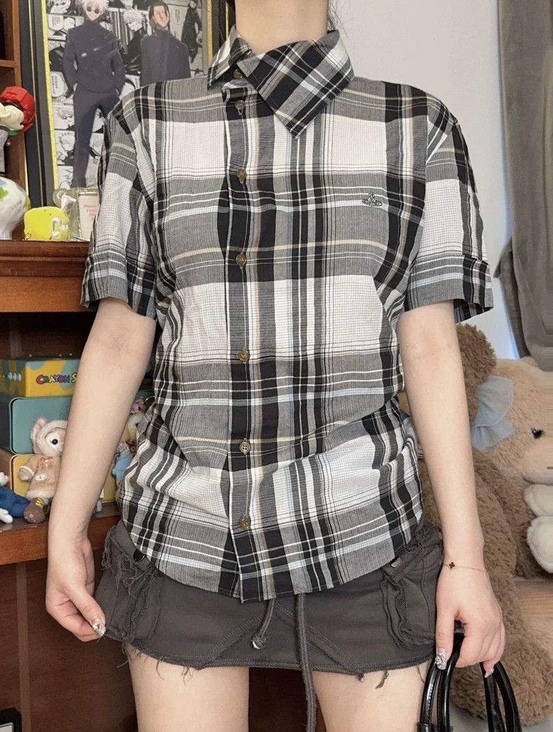 Other Vivienne Westwood size46 Short-sleeved slanted lapel checke Size M / US 6-8 / IT 42-44 - 1 Thumbnail